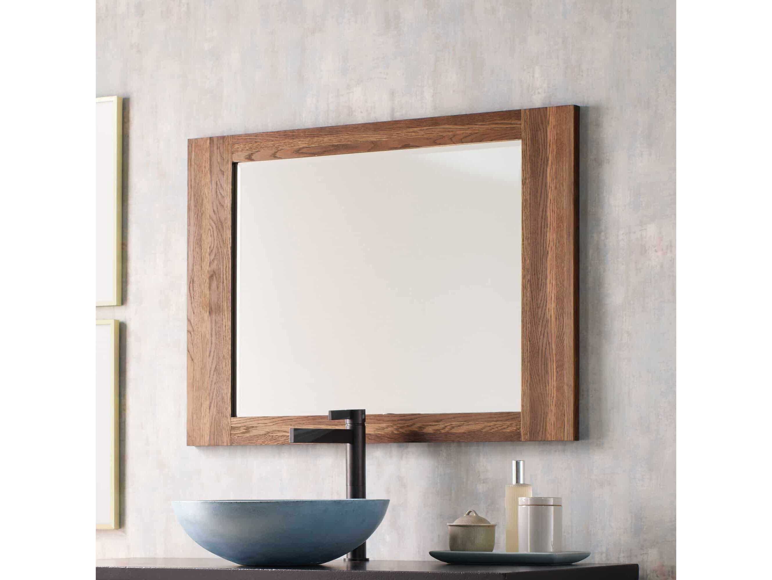 Native Trails Winemaker Cask Oak Rectangular Wall Mirror