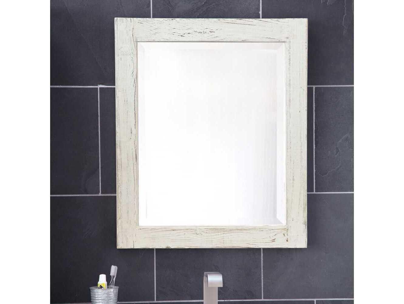 Native Trails Americana Whitewash Rectangular Wall Mirror