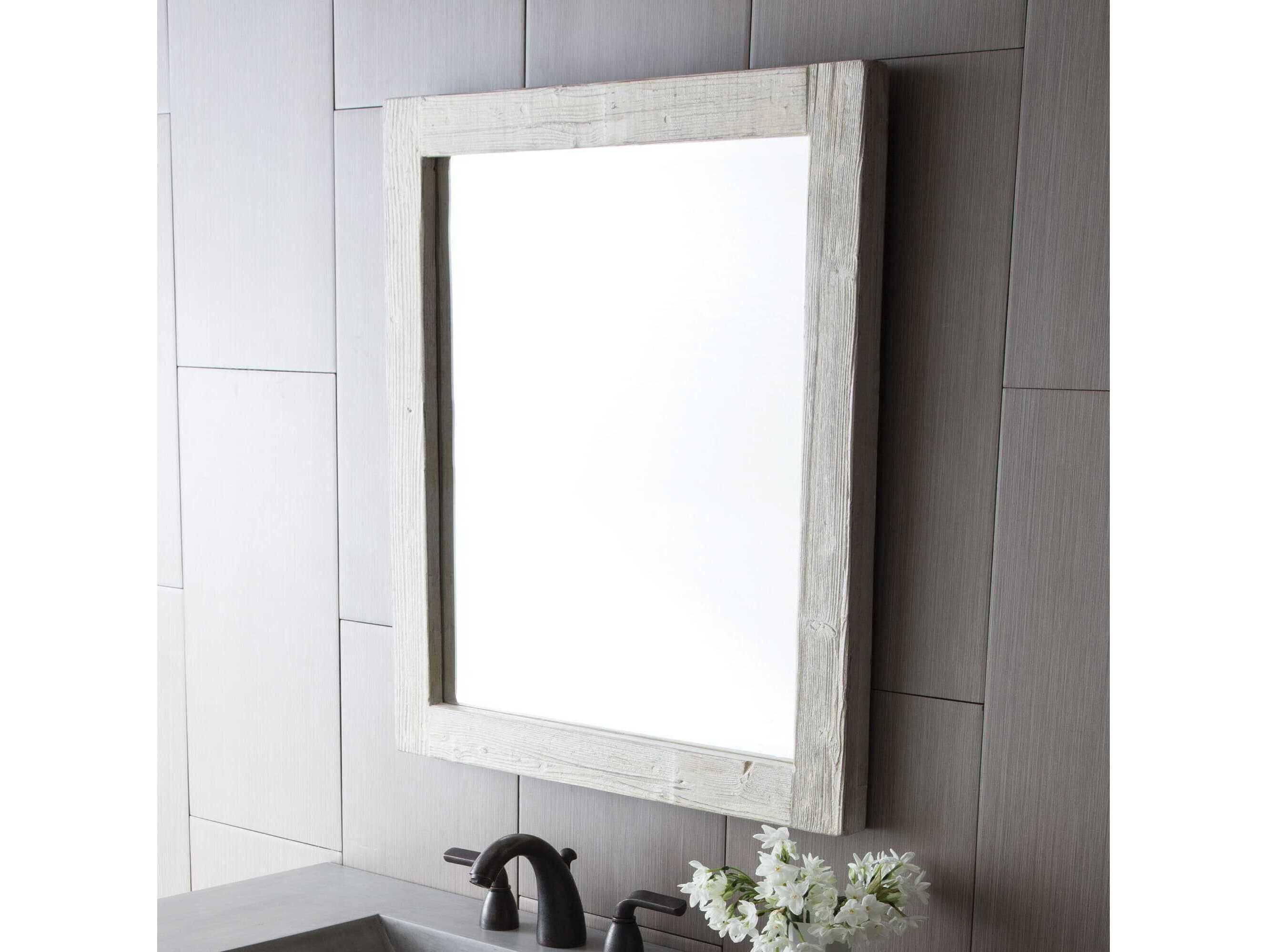 Native Trails Americana Whitewash Rectangular Wall Mirror