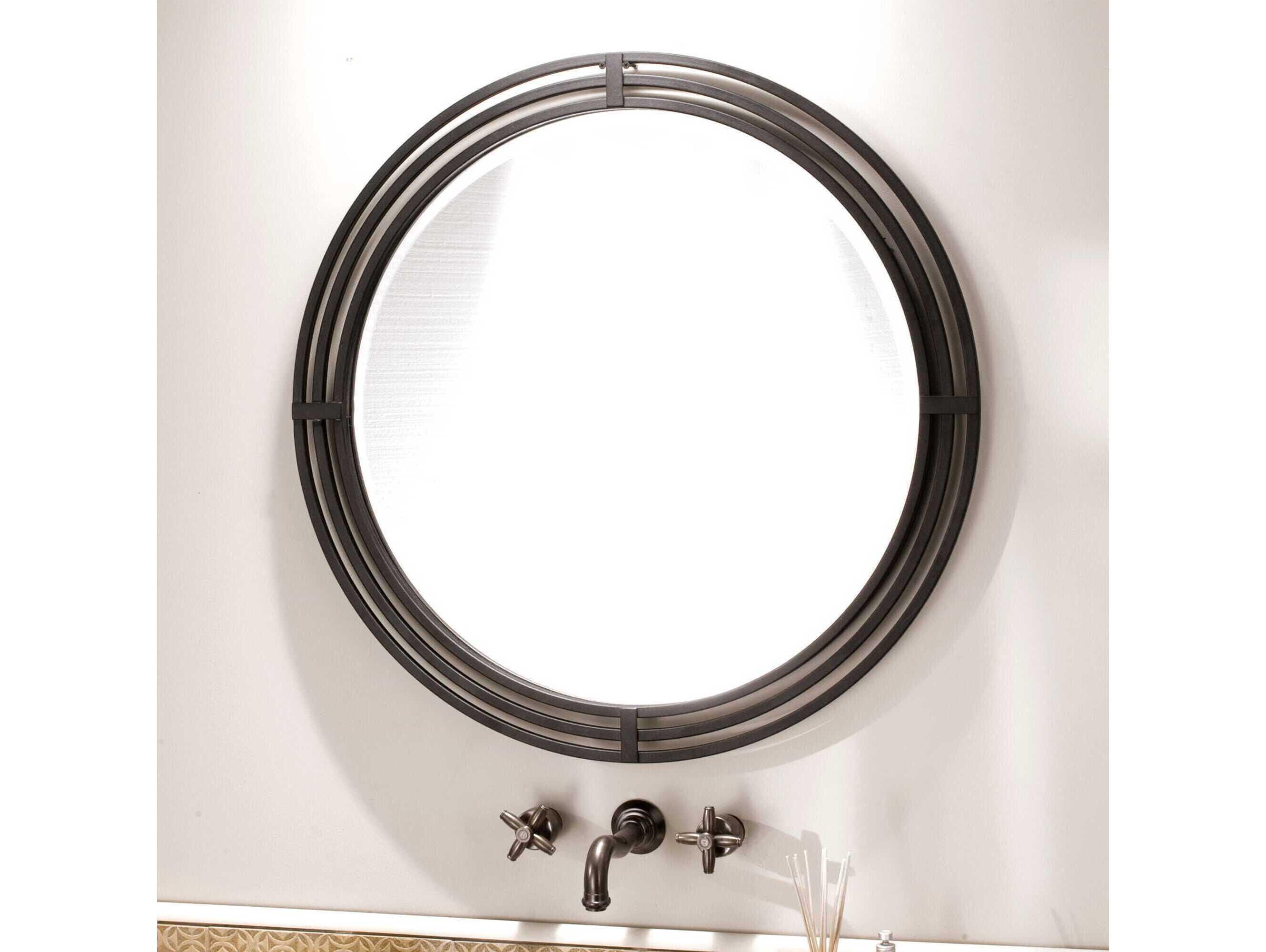 Native Trails Cuzco Black Round Wall Mirror