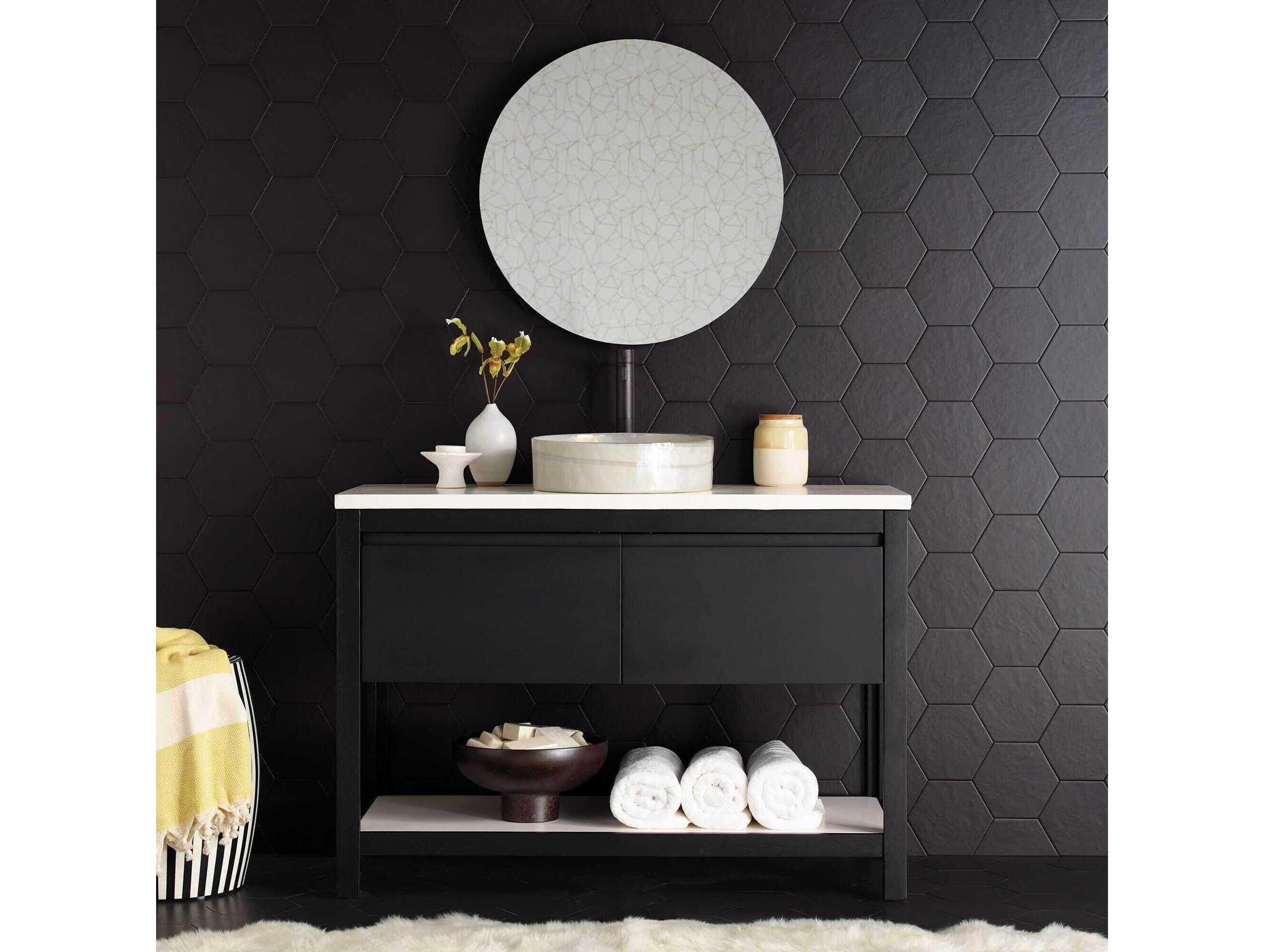 Native Trails Solace Midnight Round Wall Mirror