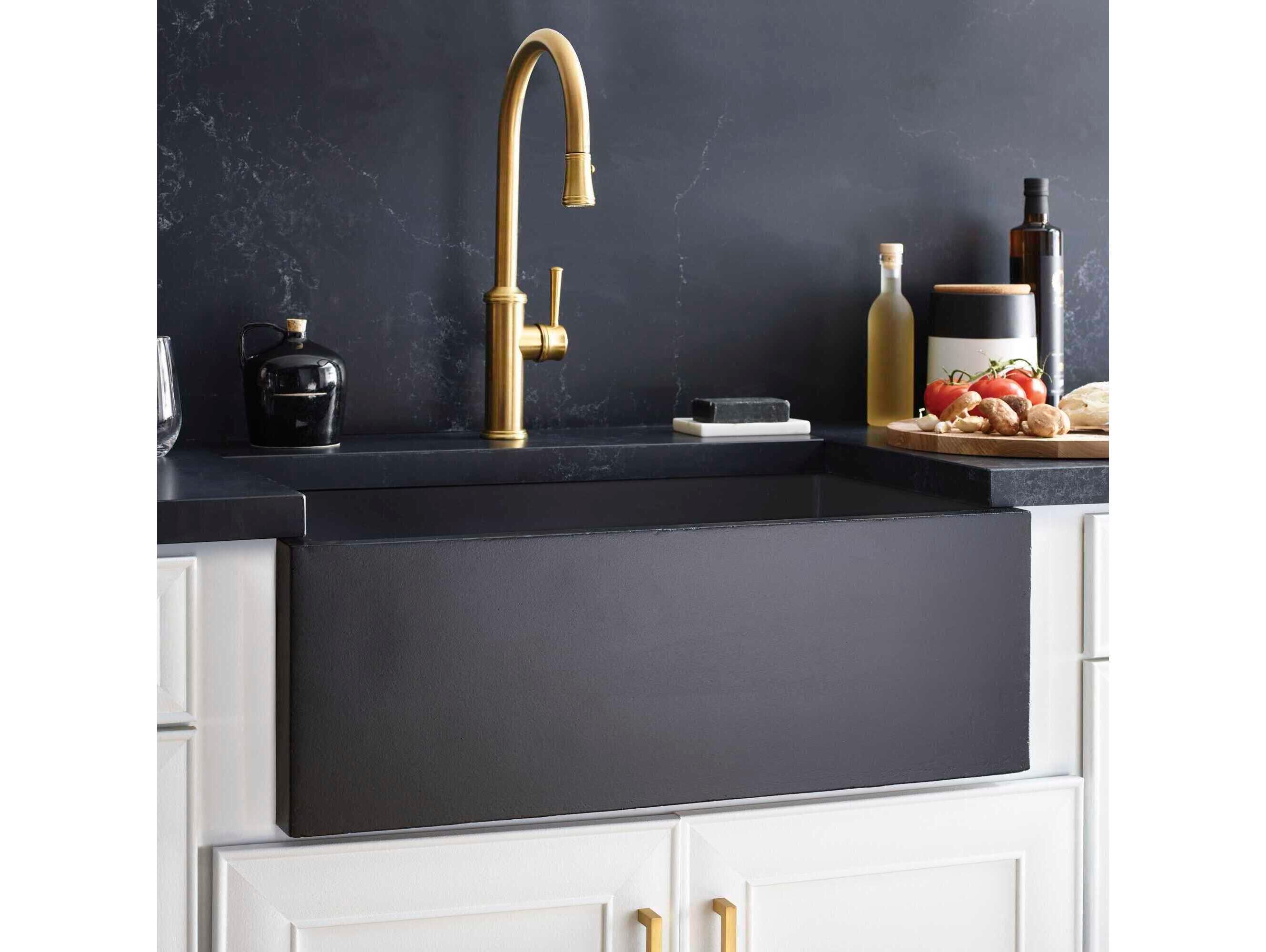 Native Trails Farmhouse Charcoal Kitchen Sink