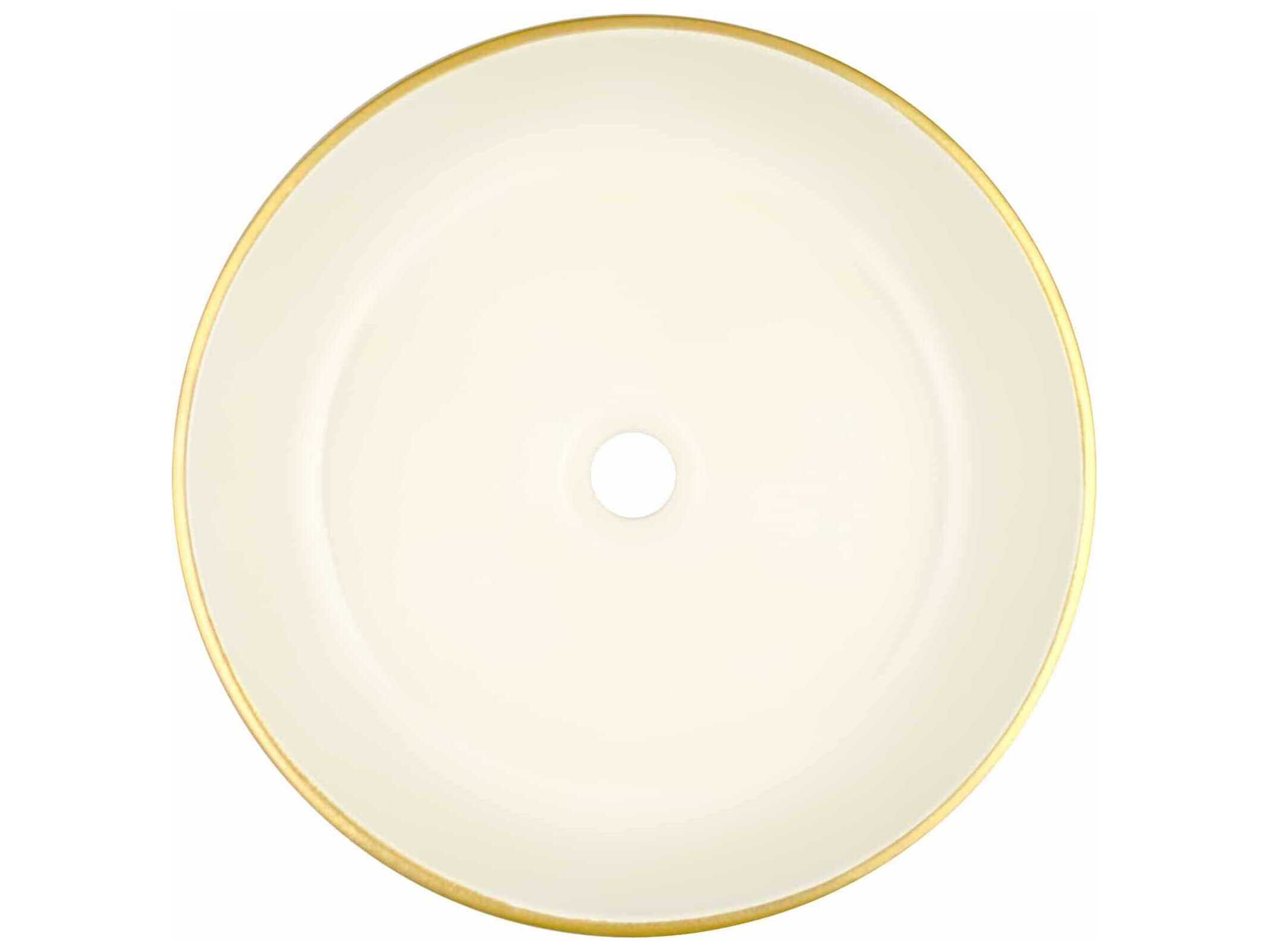 Native Trails Bliss Matte Gold White Bathroom Sink