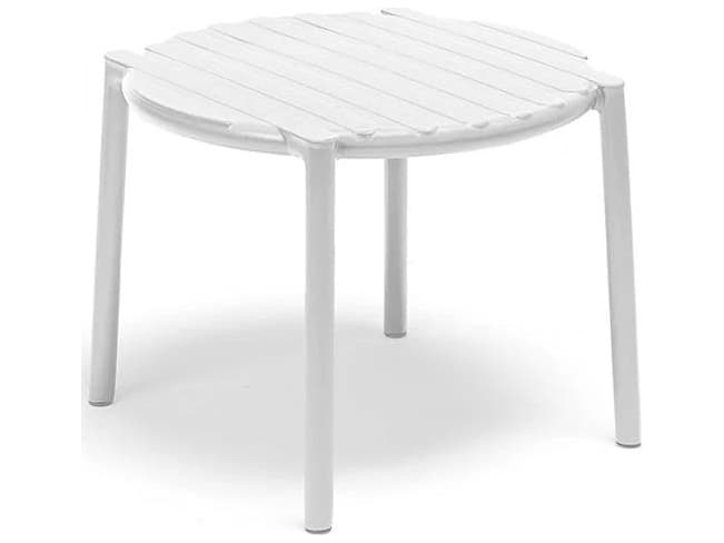 Nardi Doga Resin Bianco Round Patio End Table