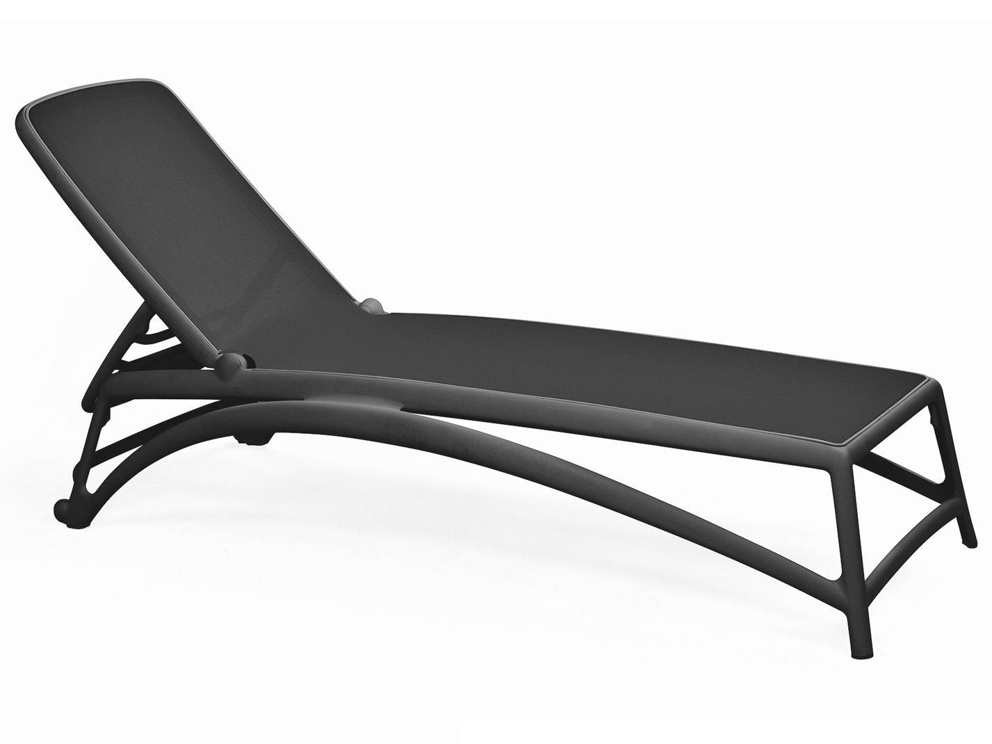 Nardi Atlantico Sling Resin Antracite Stackable Patio Chaise Lounge