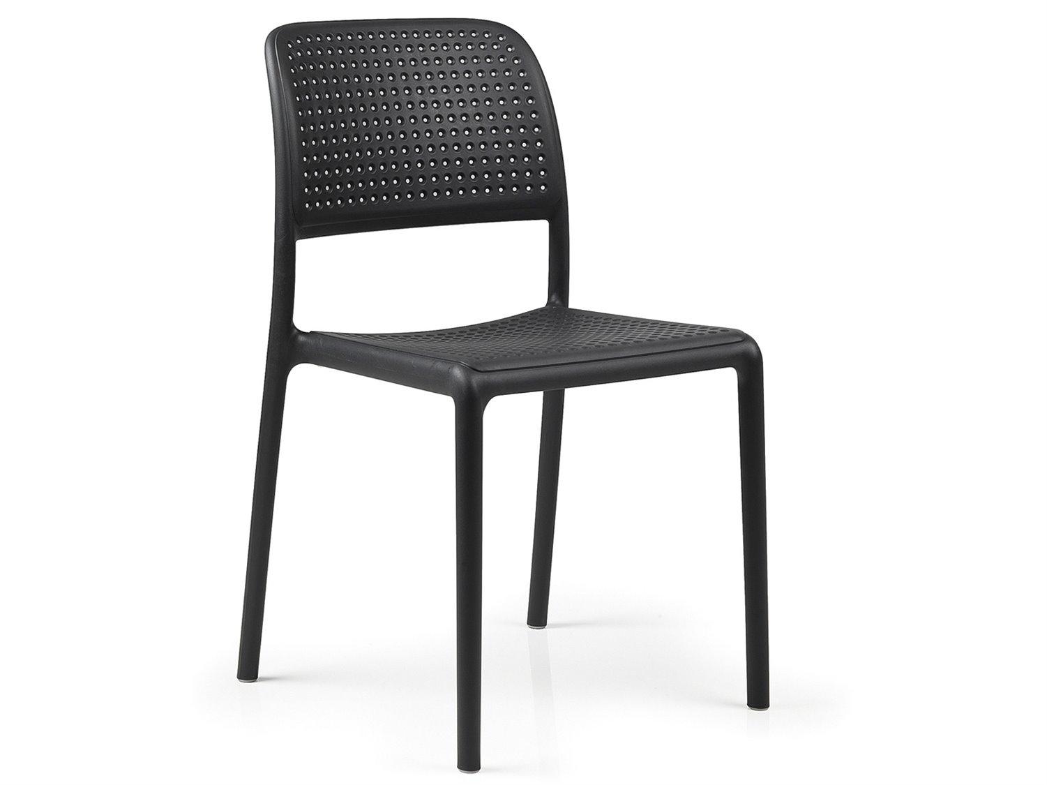 Nardi Bora Resin Antracite Stackable Bistro Side Chair