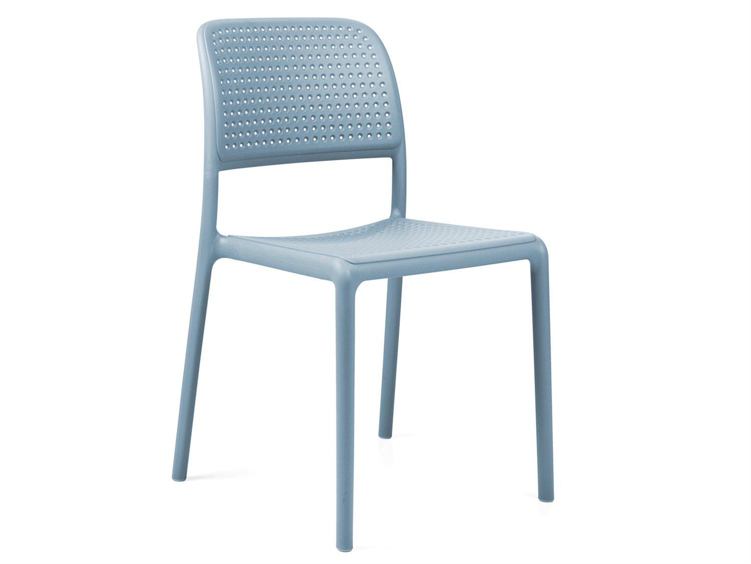 Nardi Bora Resin Celeste Stackable Bistro Side Chair
