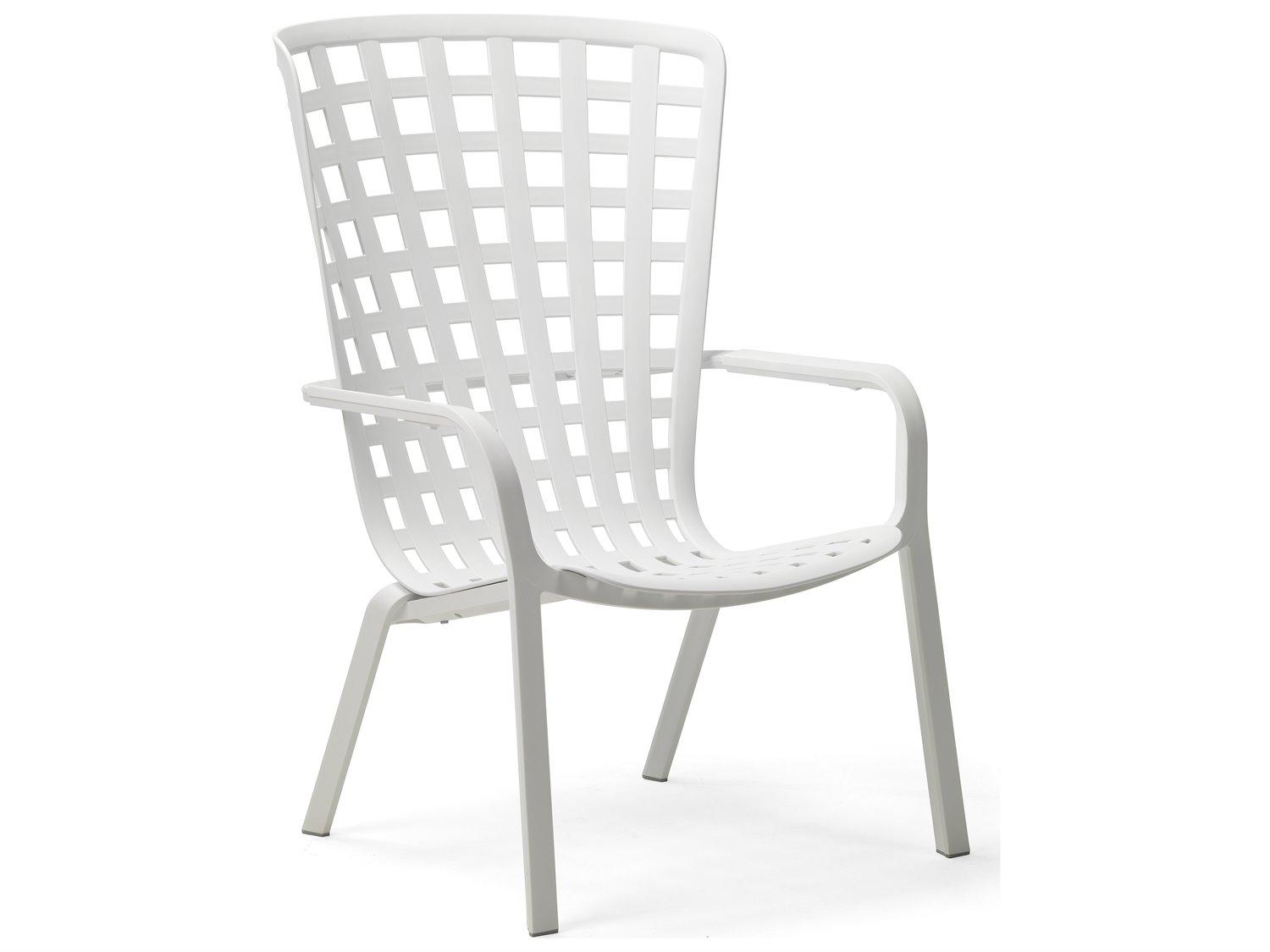 Nardi Folio Resin Bianco Stackable Arm Chair