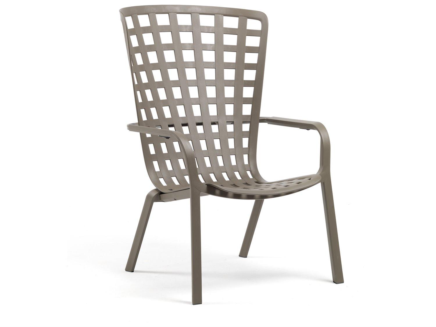 Nardi Folio Resin Tortora Stackable Arm Chair