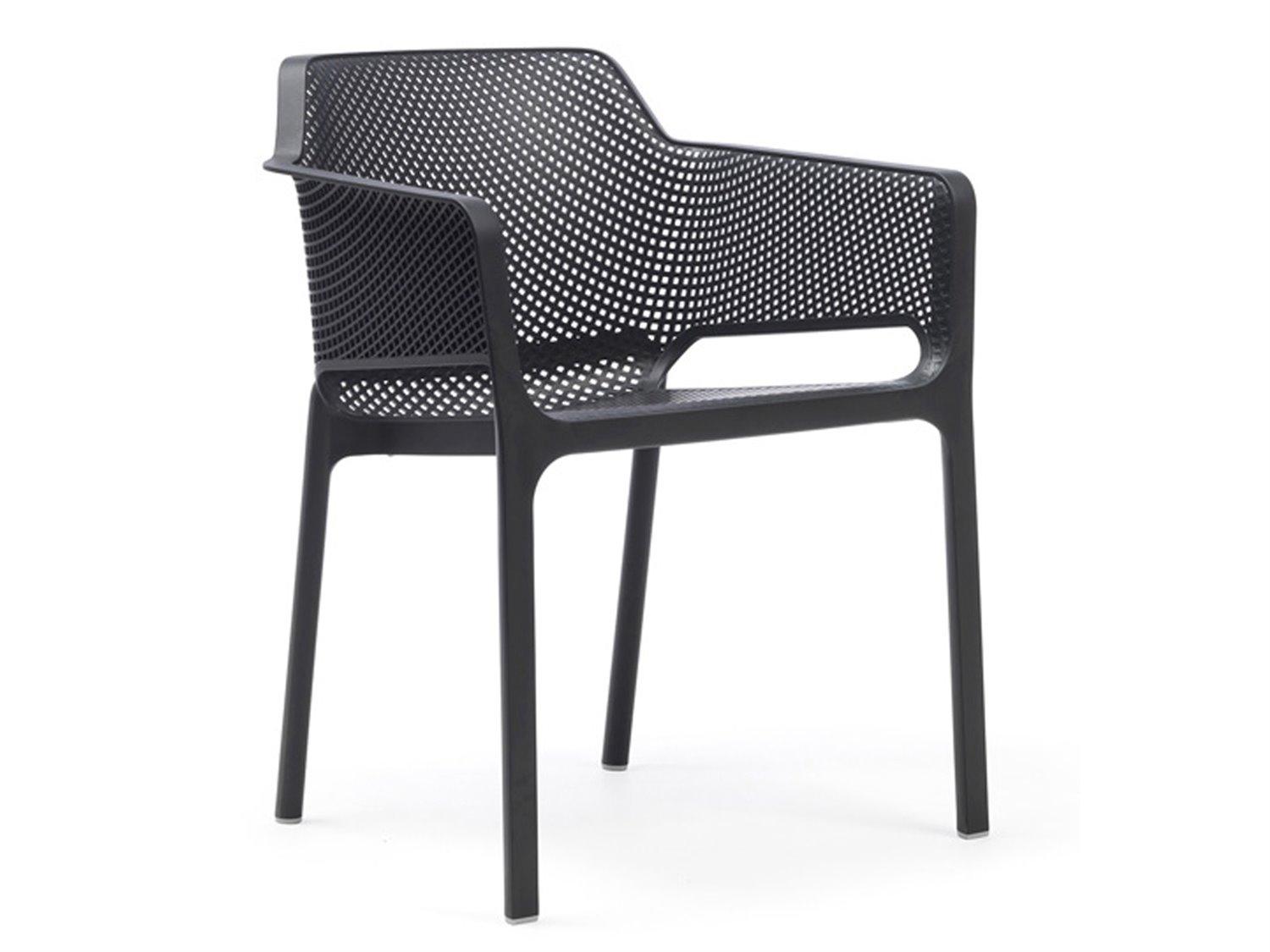 Nardi NET Resin Antracite Stackable Outdoor Dining Arm Chair