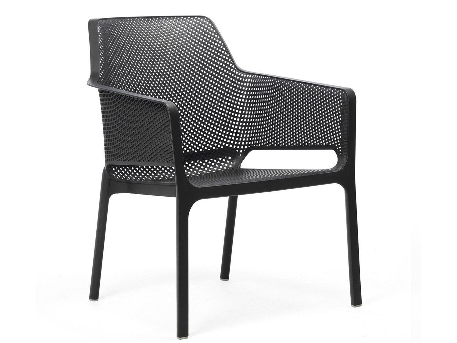 Nardi NET Relax Resin Antracite Stackable Patio Lounge Chair