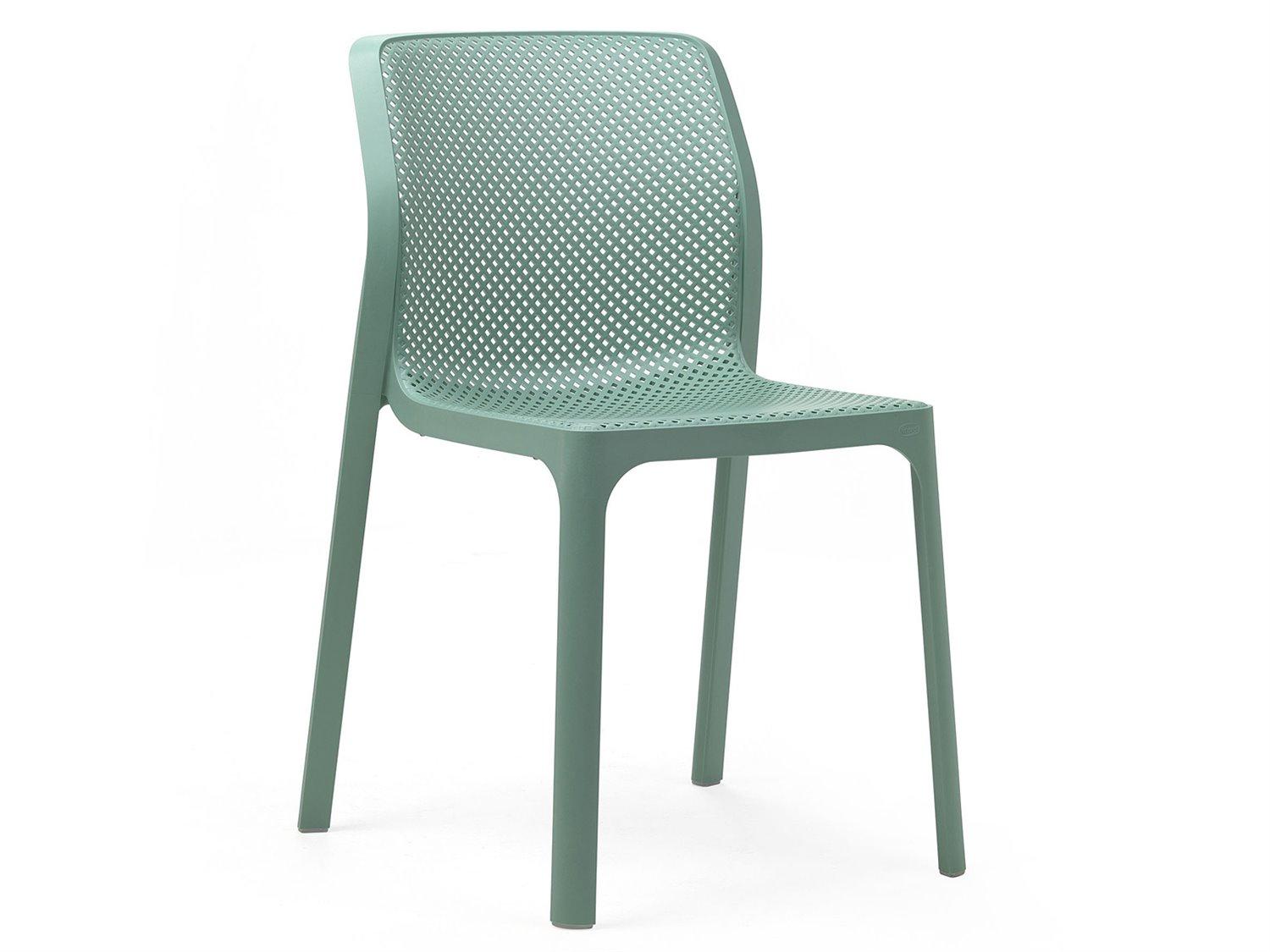 Nardi Bit Resin Salice Stackable Patio Dining Side Chair