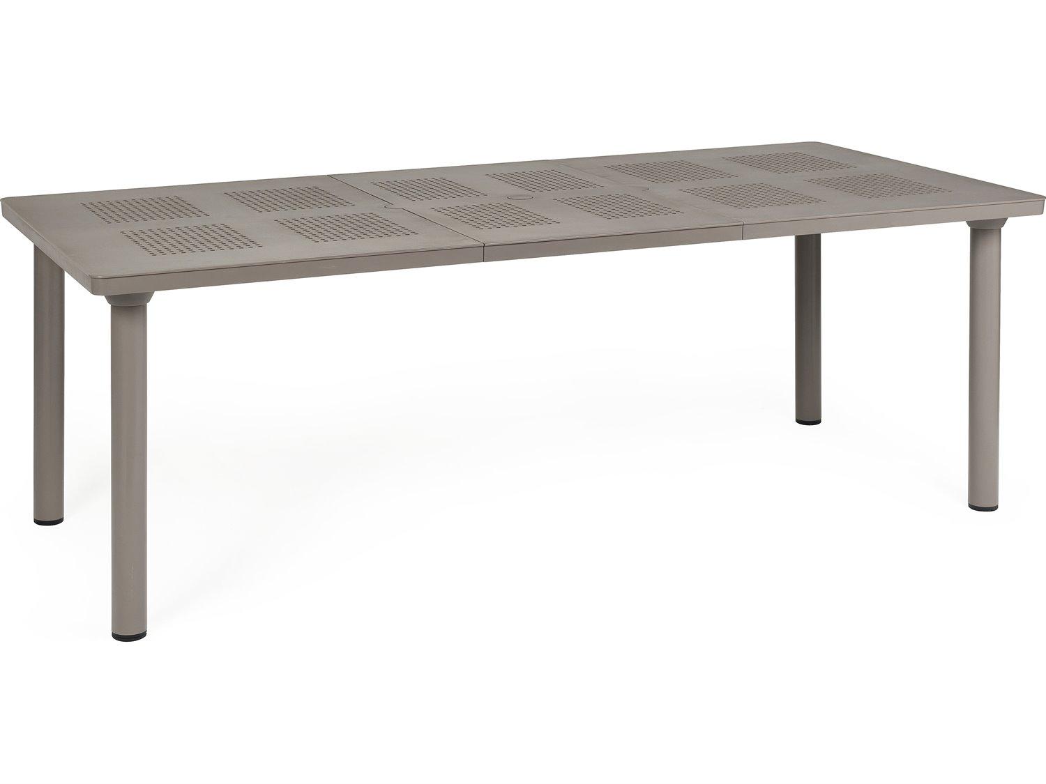 Nardi Libeccio Tortora Rectangular Extendable Outdoor Patio Dining Table