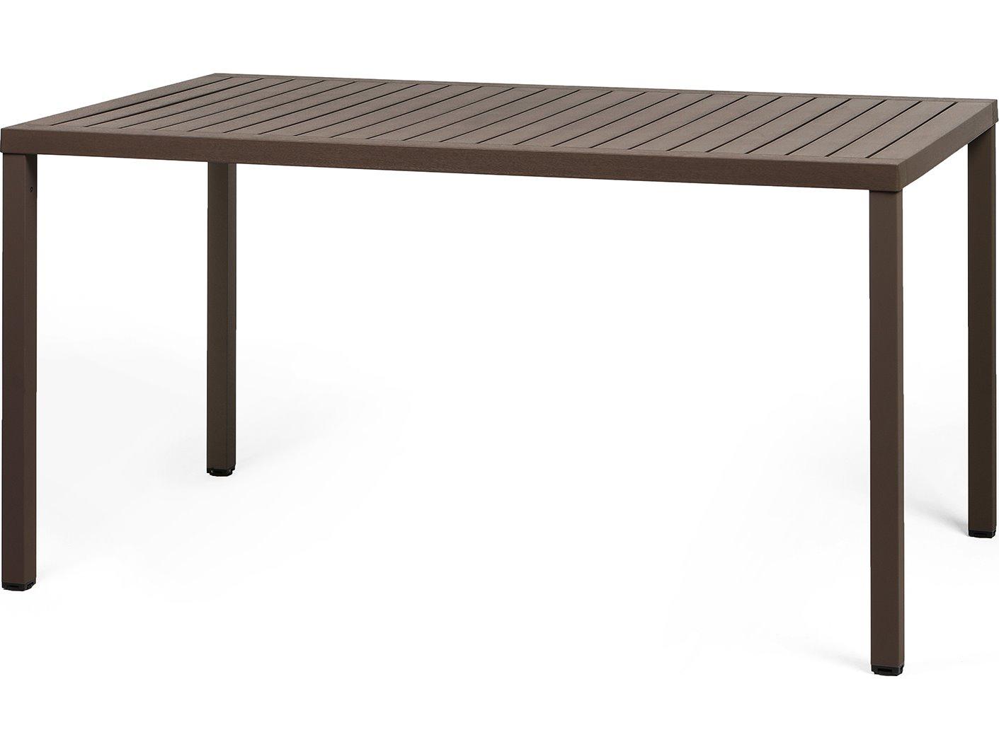 Nardi Cube Aluminum Caffe Rectangular DurelTop Outdoor Patio Dining Table