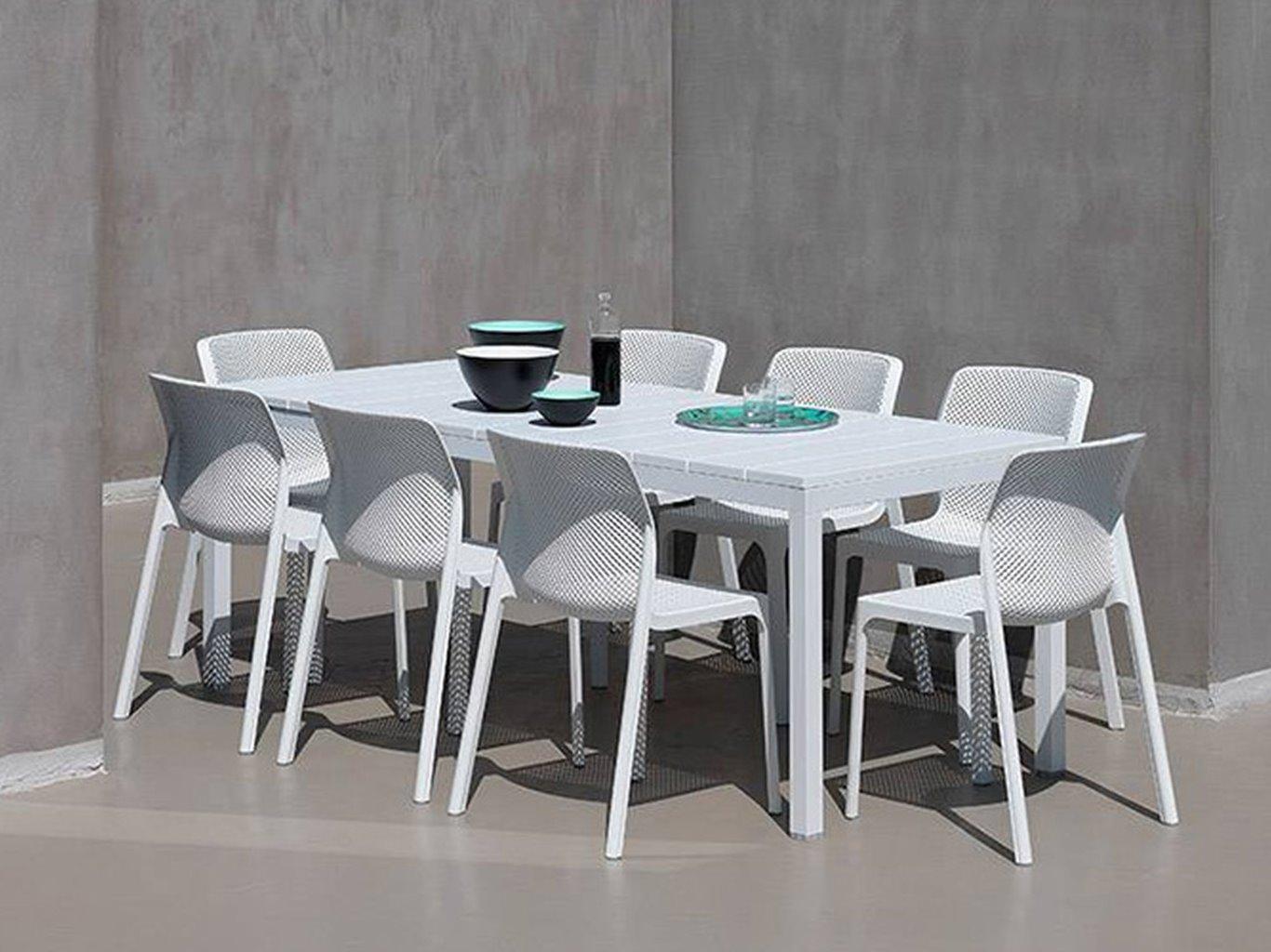 Nardi Bit Resin Bianco Outdoor Dining Set