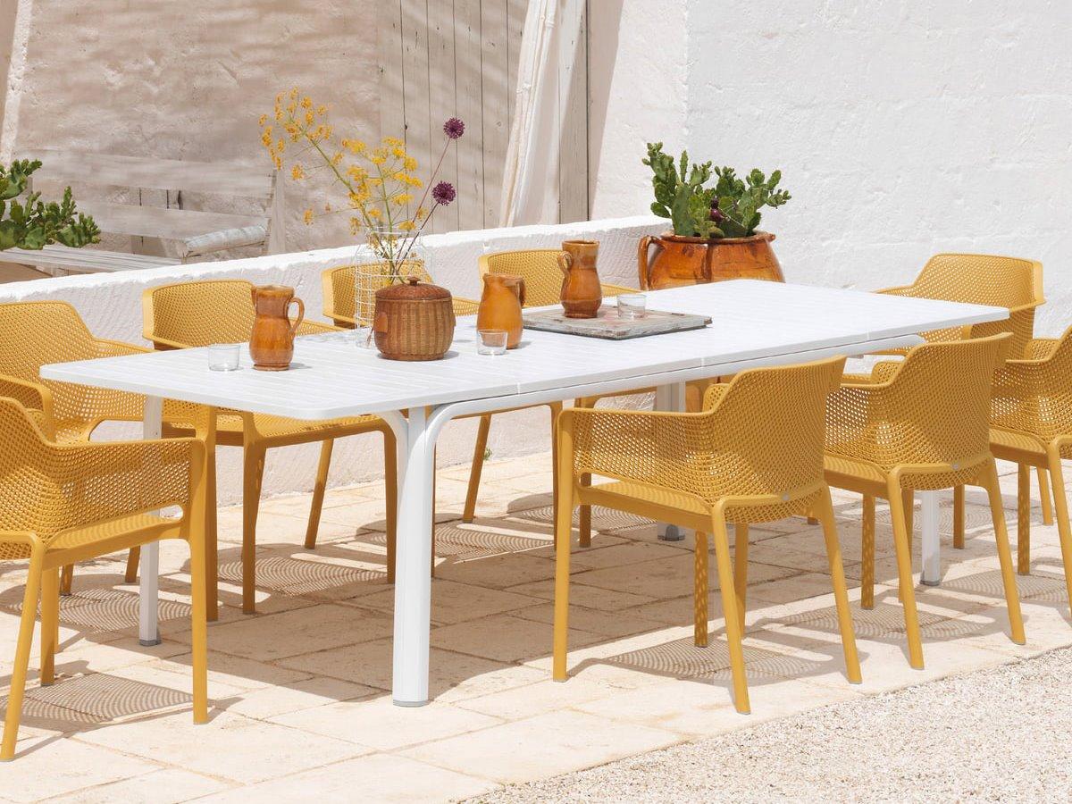 Nardi NET Resin Senape/Bianco Outdoor Patio Dining Set