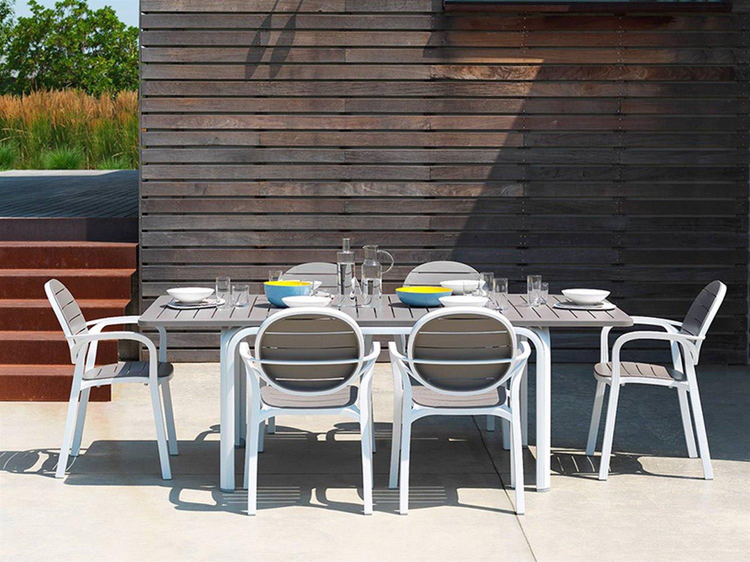 Nardi Palma Resin Bianco / Tortora Patio Dining Set