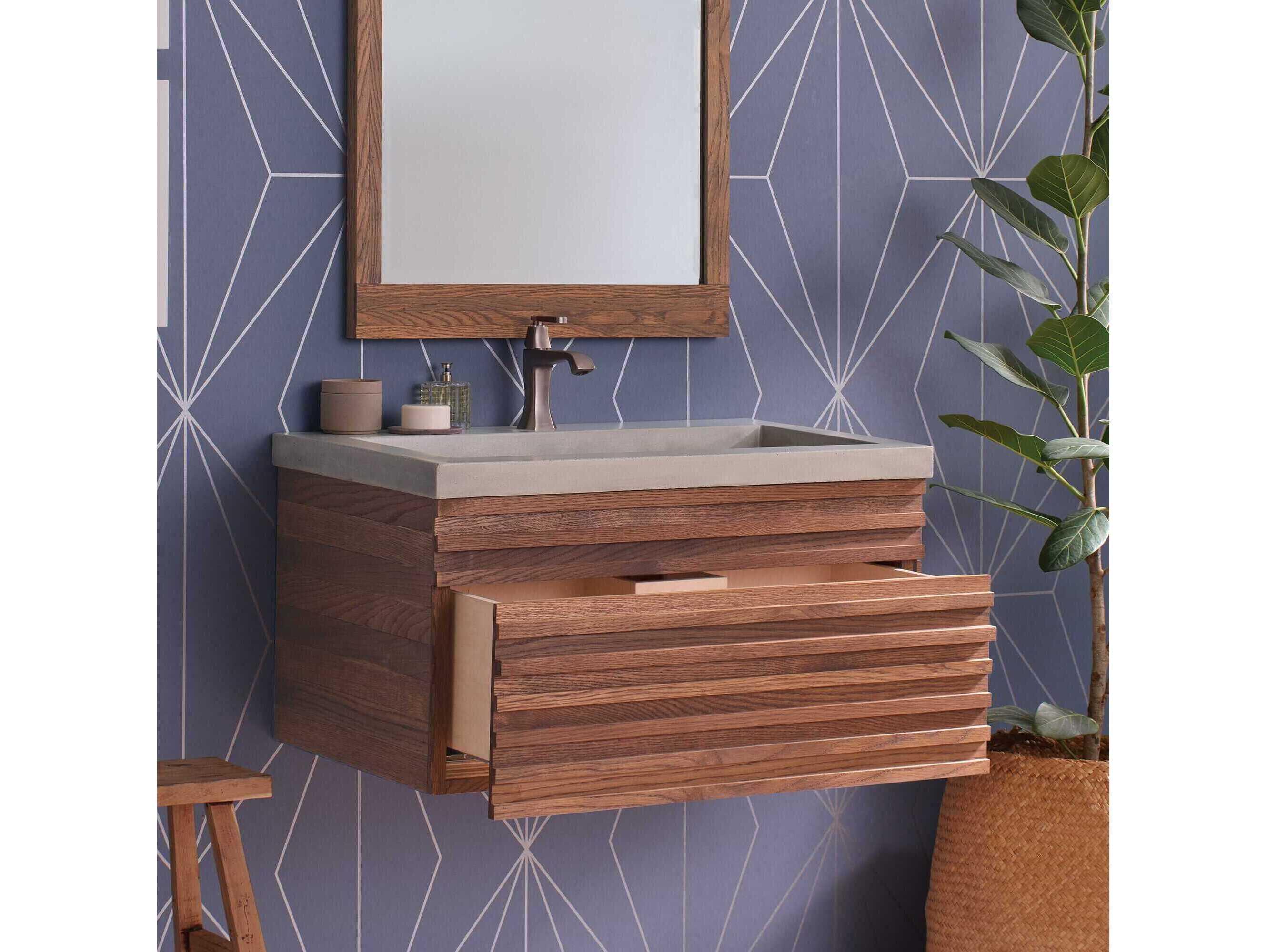 Native Trails Winemaker Cask Oak 30" Floating Vanity Base