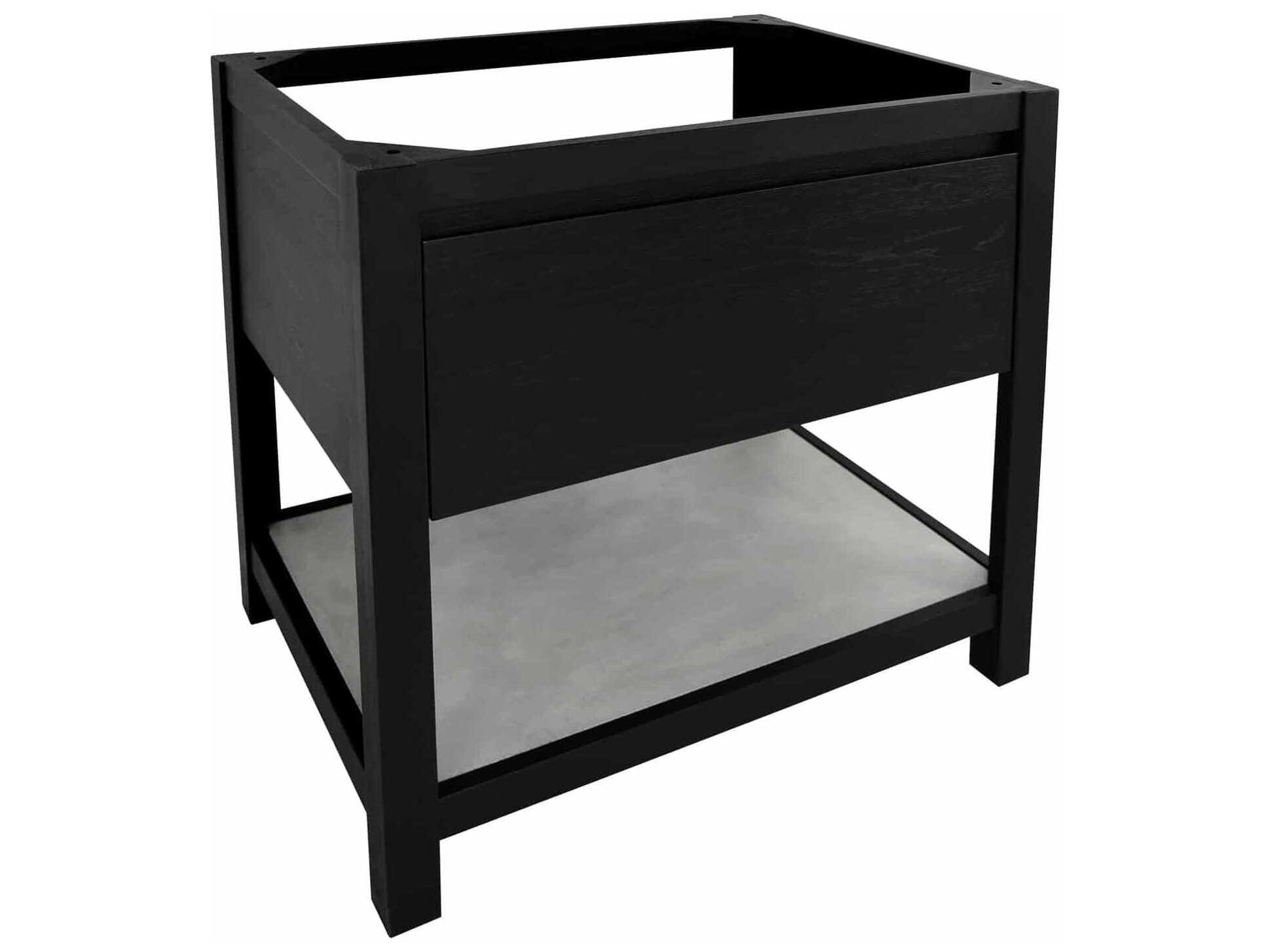 Native Trails Solace Midnight 30" Vanity Base with Ash Shelf