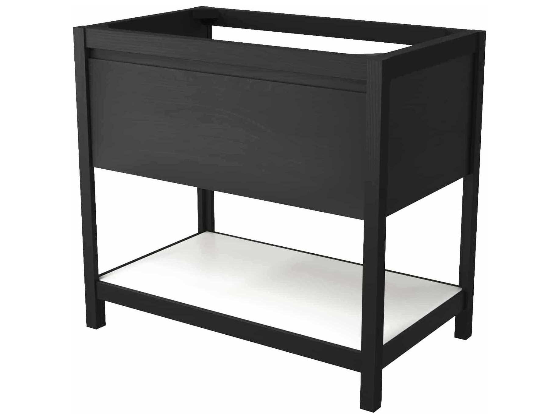 Native Trails Solace Midnight 36" Vanity Base with Pearl Shelf