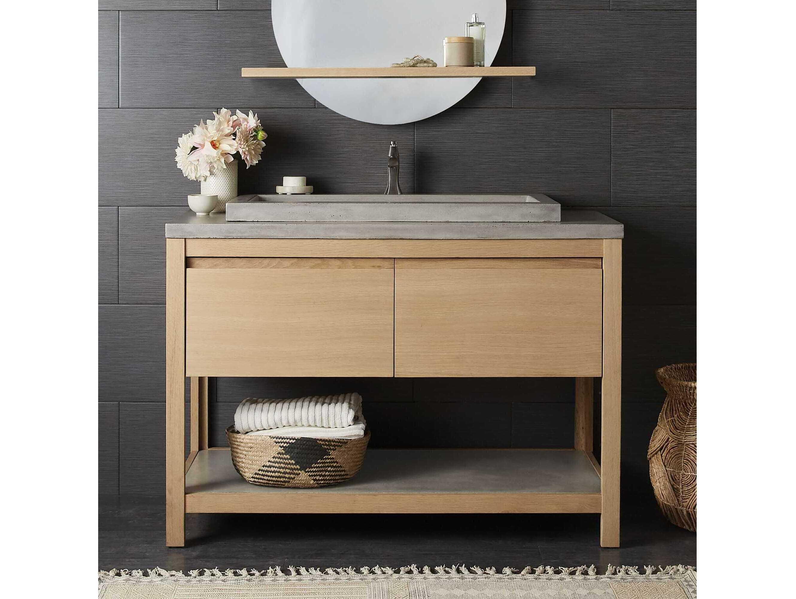 Native Trails Solace Sunrise 48" Vanity Base with Ash Shelf