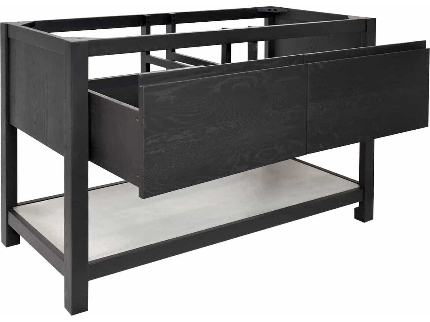 Native Trails Solace Midnight 48" Vanity Base with Ash Shelf