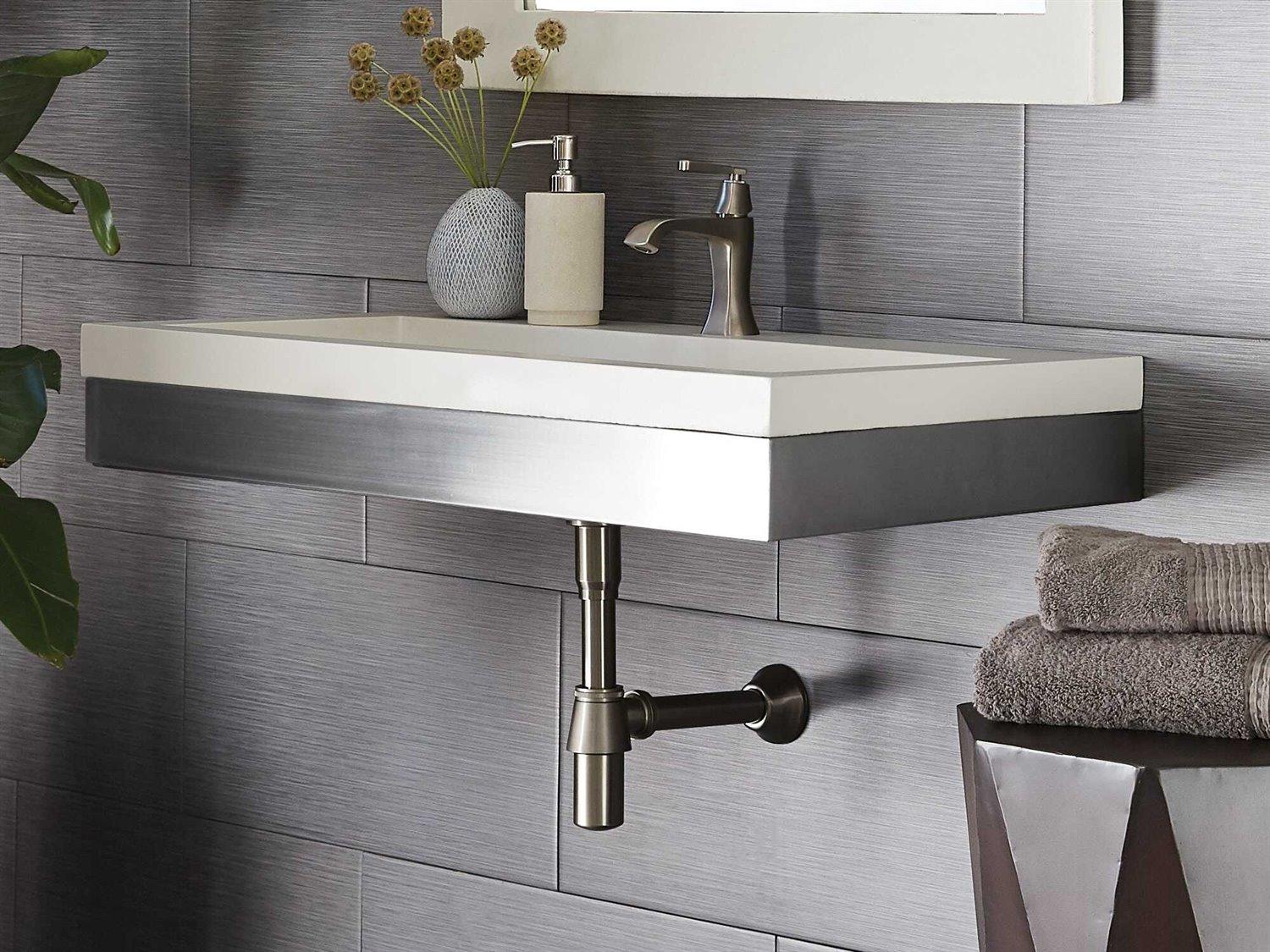 Native Trails Zaca Stainless Steel 36" Wall Mount Vanity Base