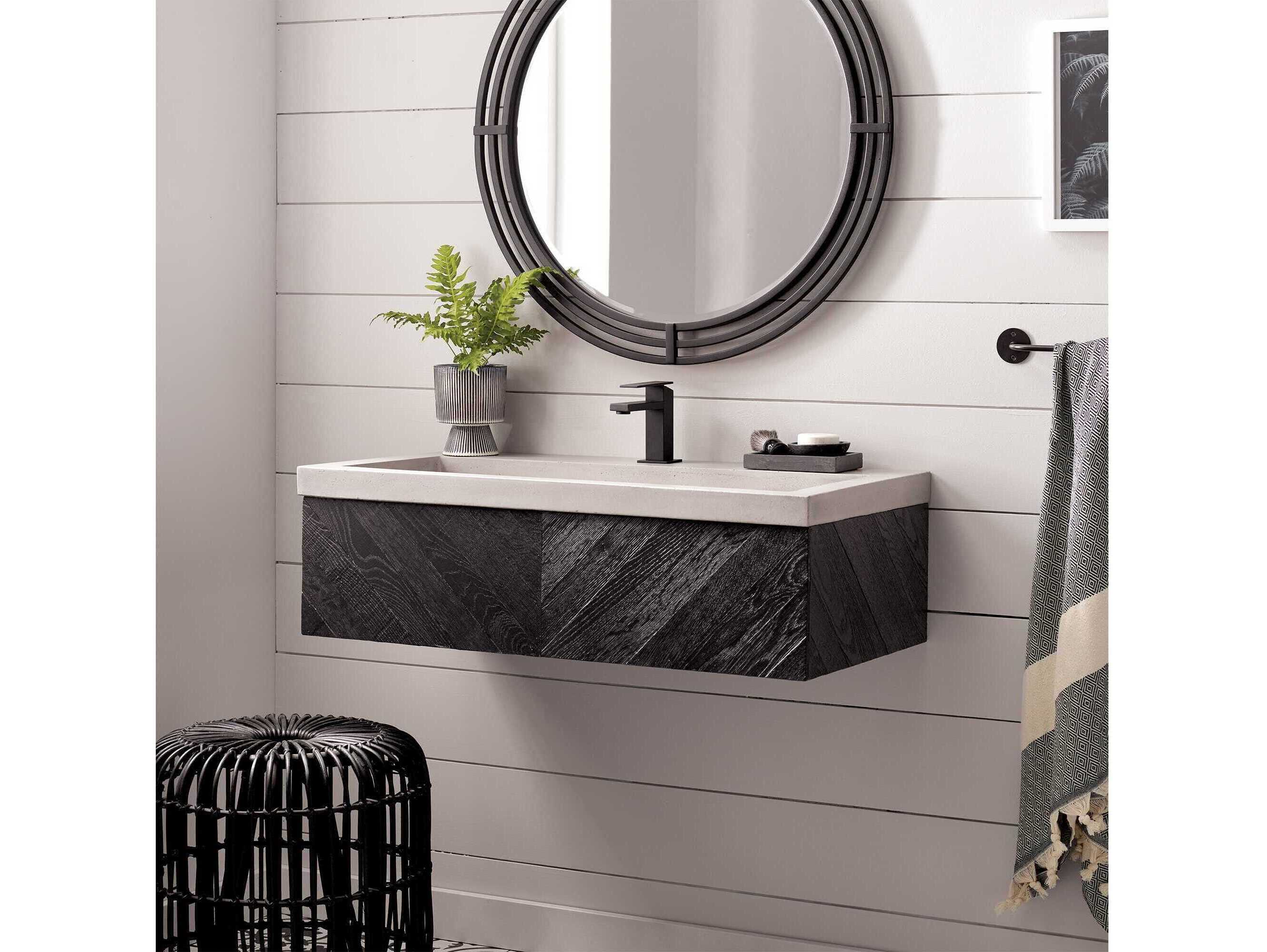 Native Trails Vintner's Noir Floating Vanity Base