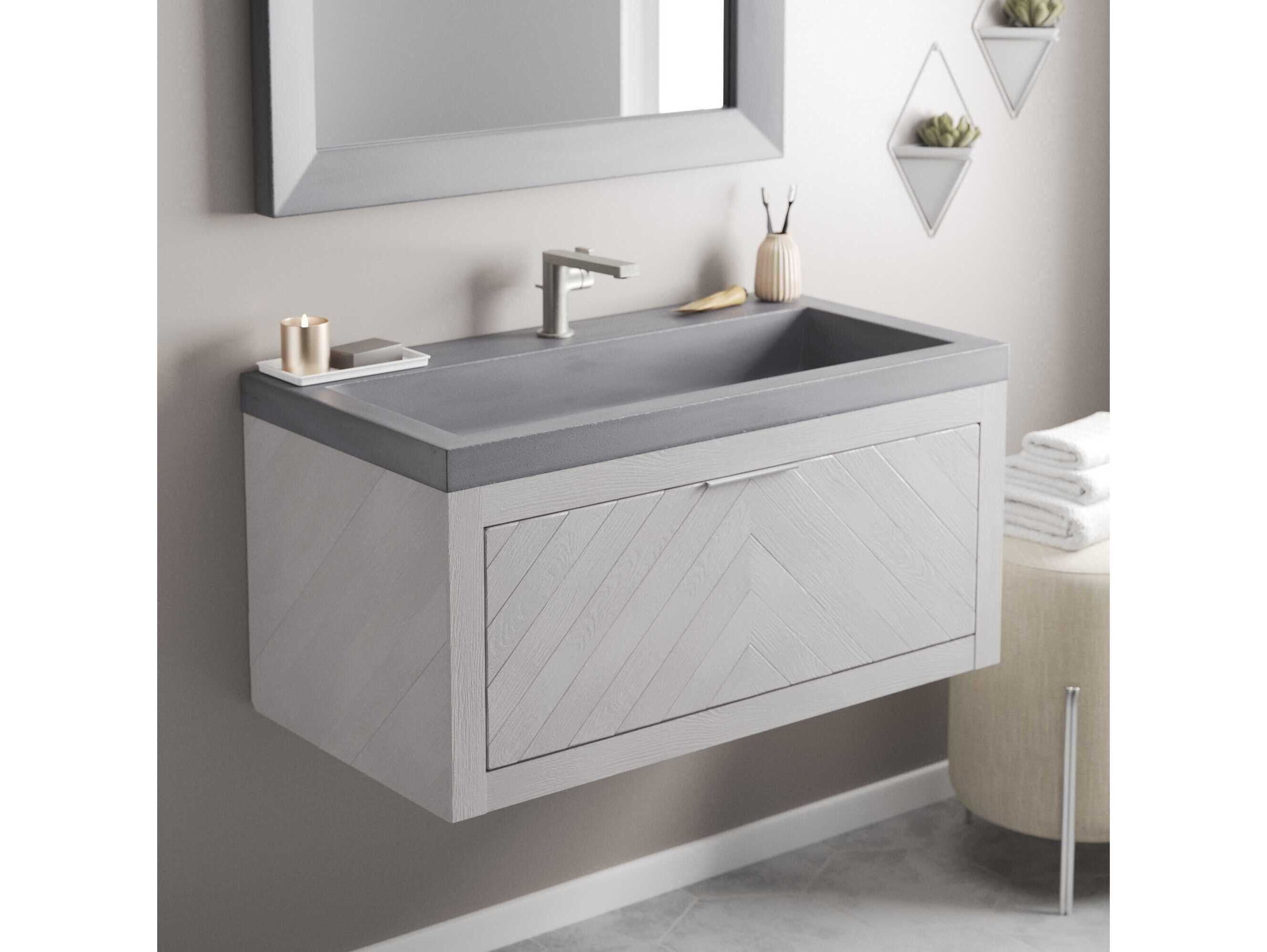 Native Trails Vintner's Grigio Floating Vanity Base