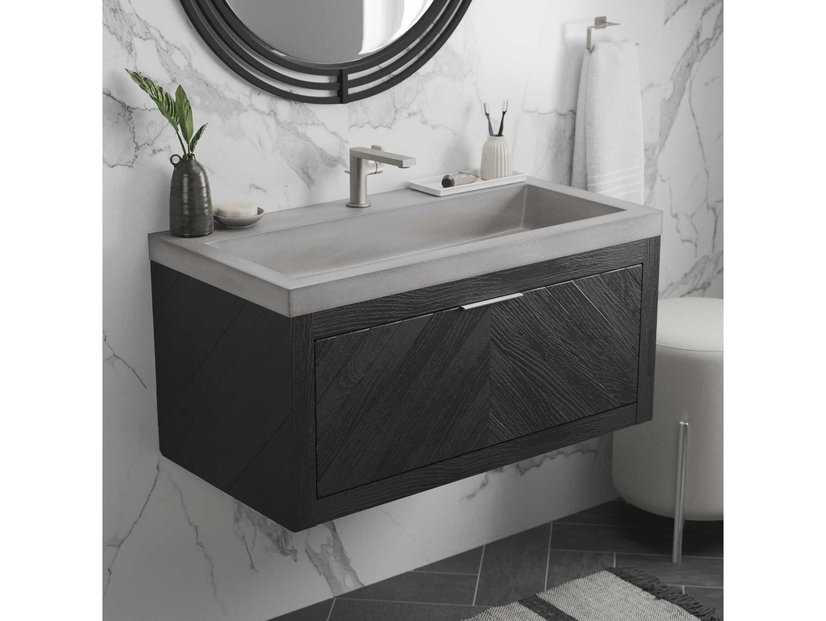 Native Trails Vintner's Noir Floating Vanity Base