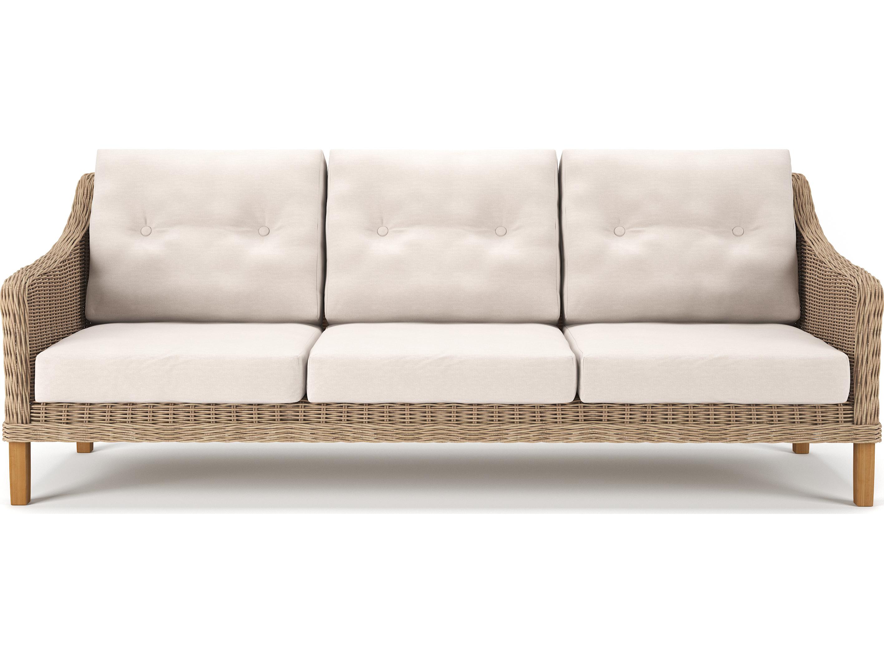 Forever Patio Carlisle Wicker Alabaster Sofa