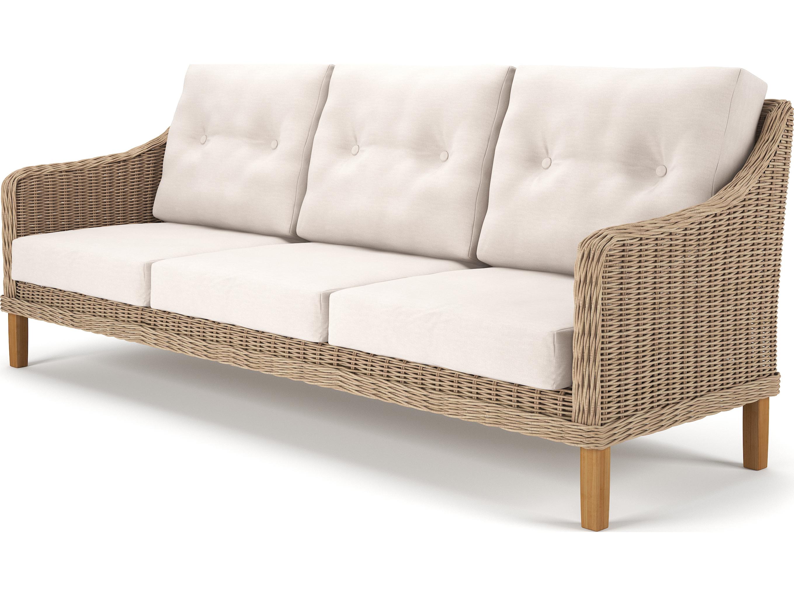Forever Patio Carlisle Wicker Alabaster Sofa