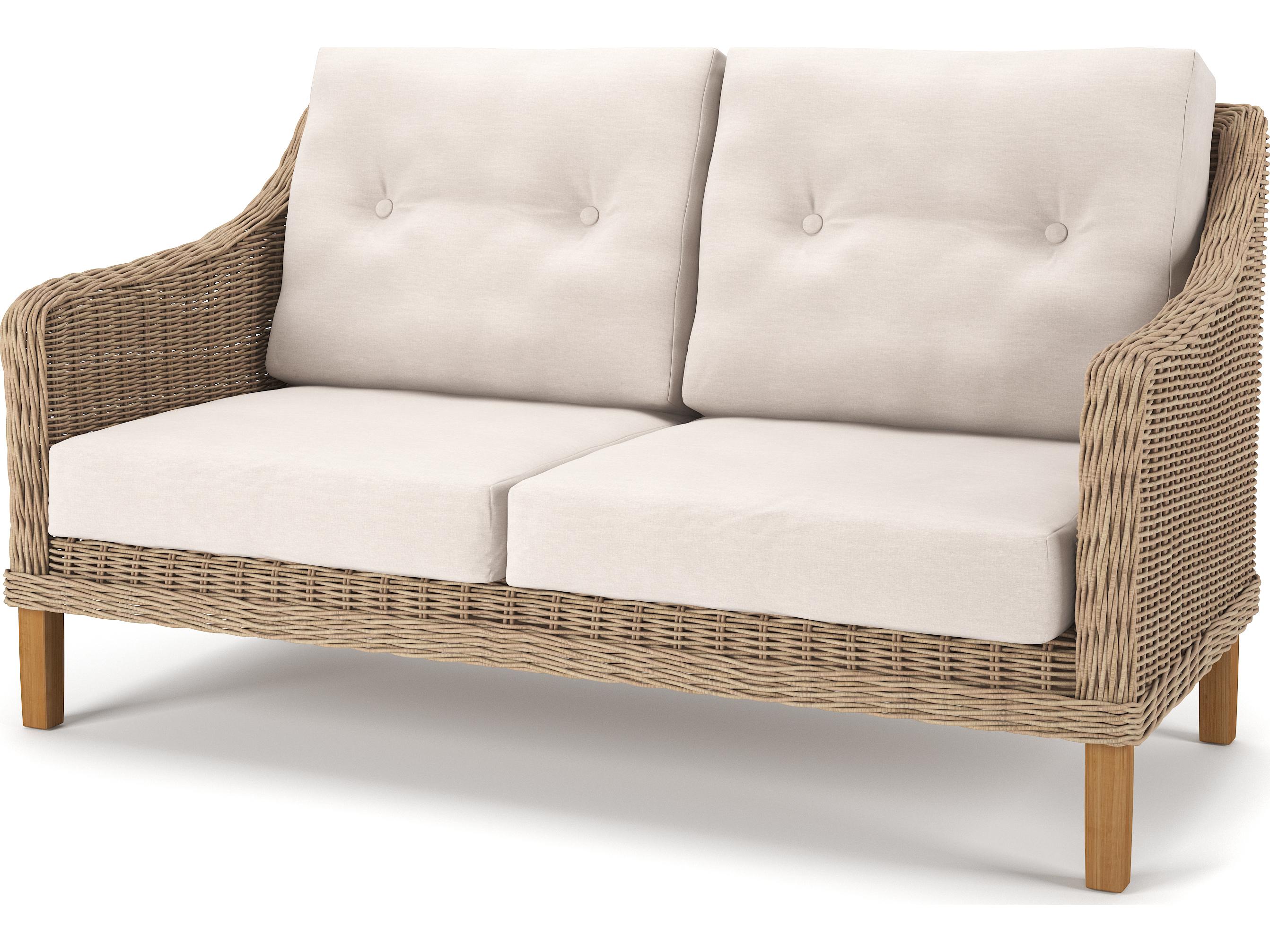 Forever Patio Carlisle Wicker Alabaster Loveseat