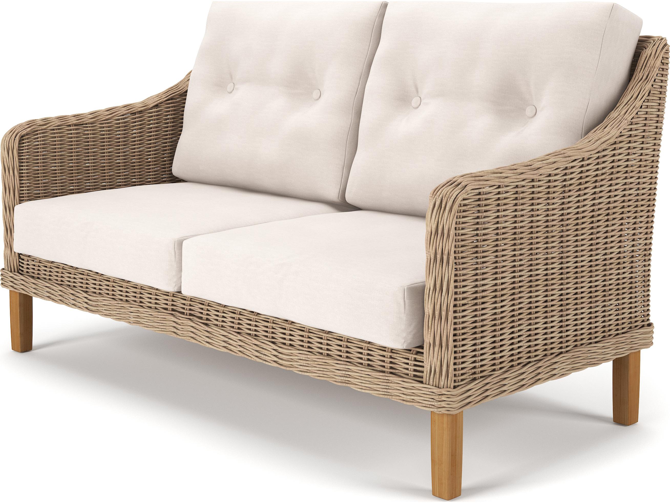 Forever Patio Carlisle Wicker Alabaster Loveseat