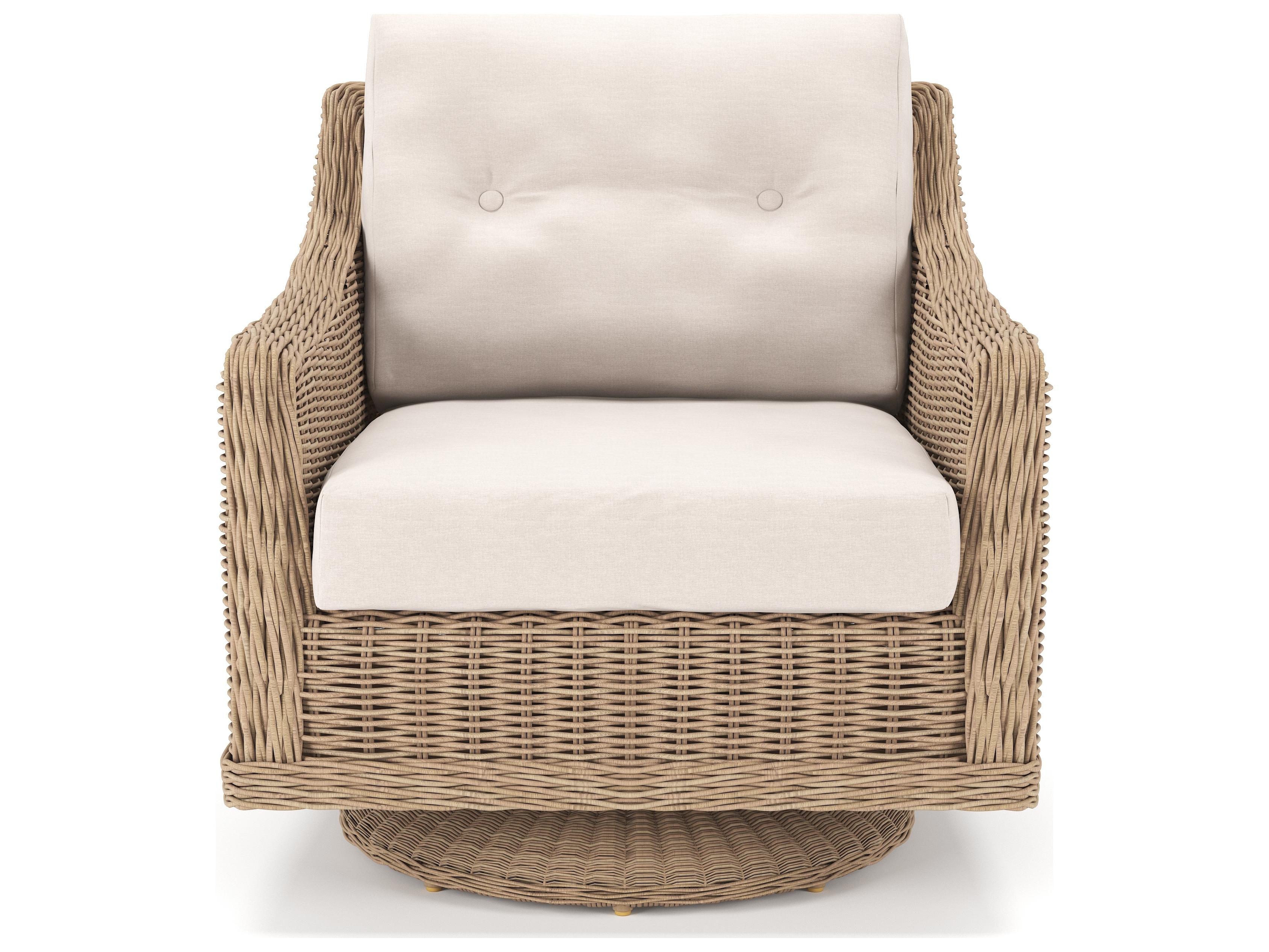 Forever Patio Carlisle Wicker Alabaster Swivel Rocker Lounge Chair