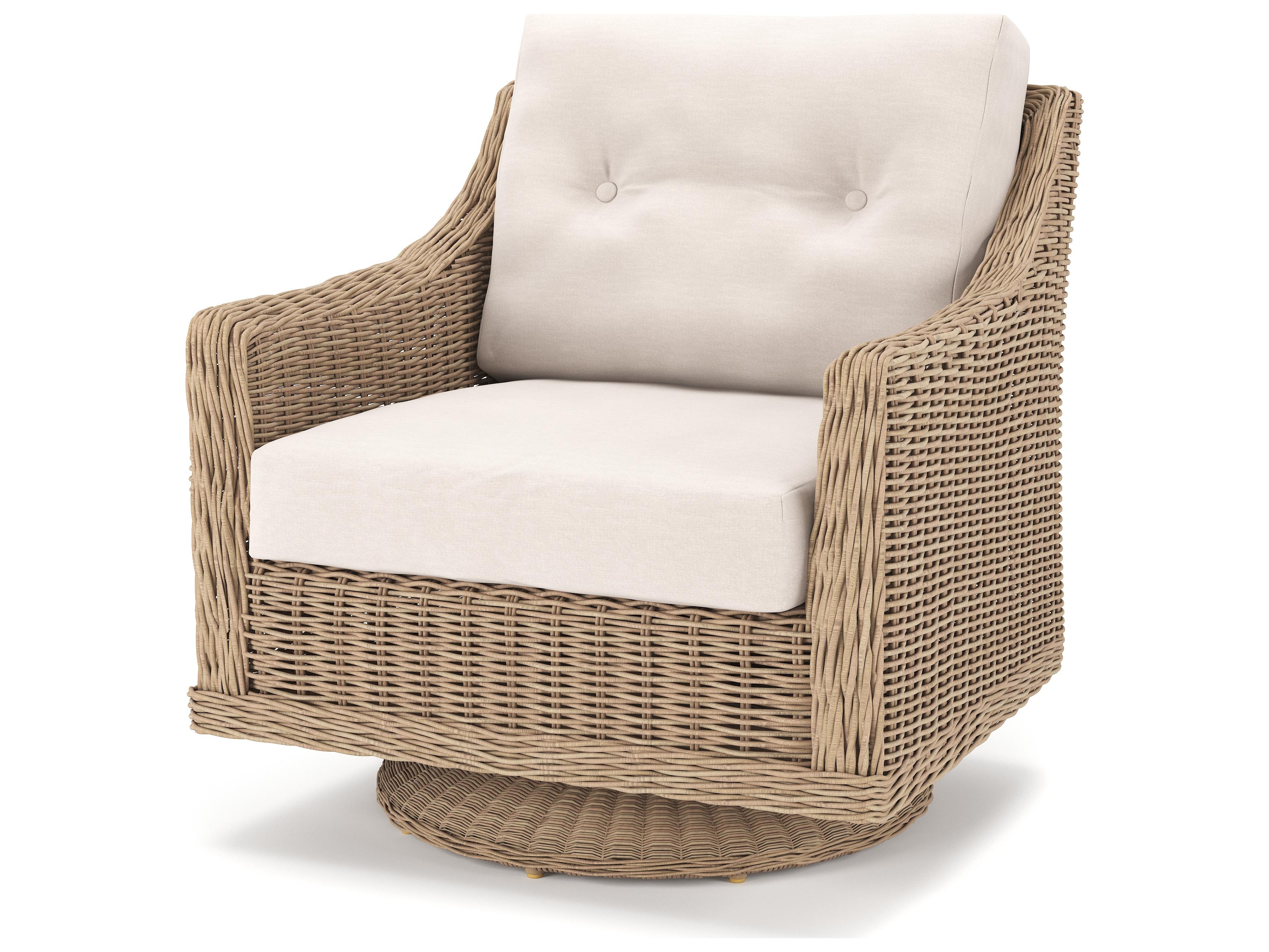 Forever Patio Carlisle Wicker Alabaster Swivel Rocker Lounge Chair