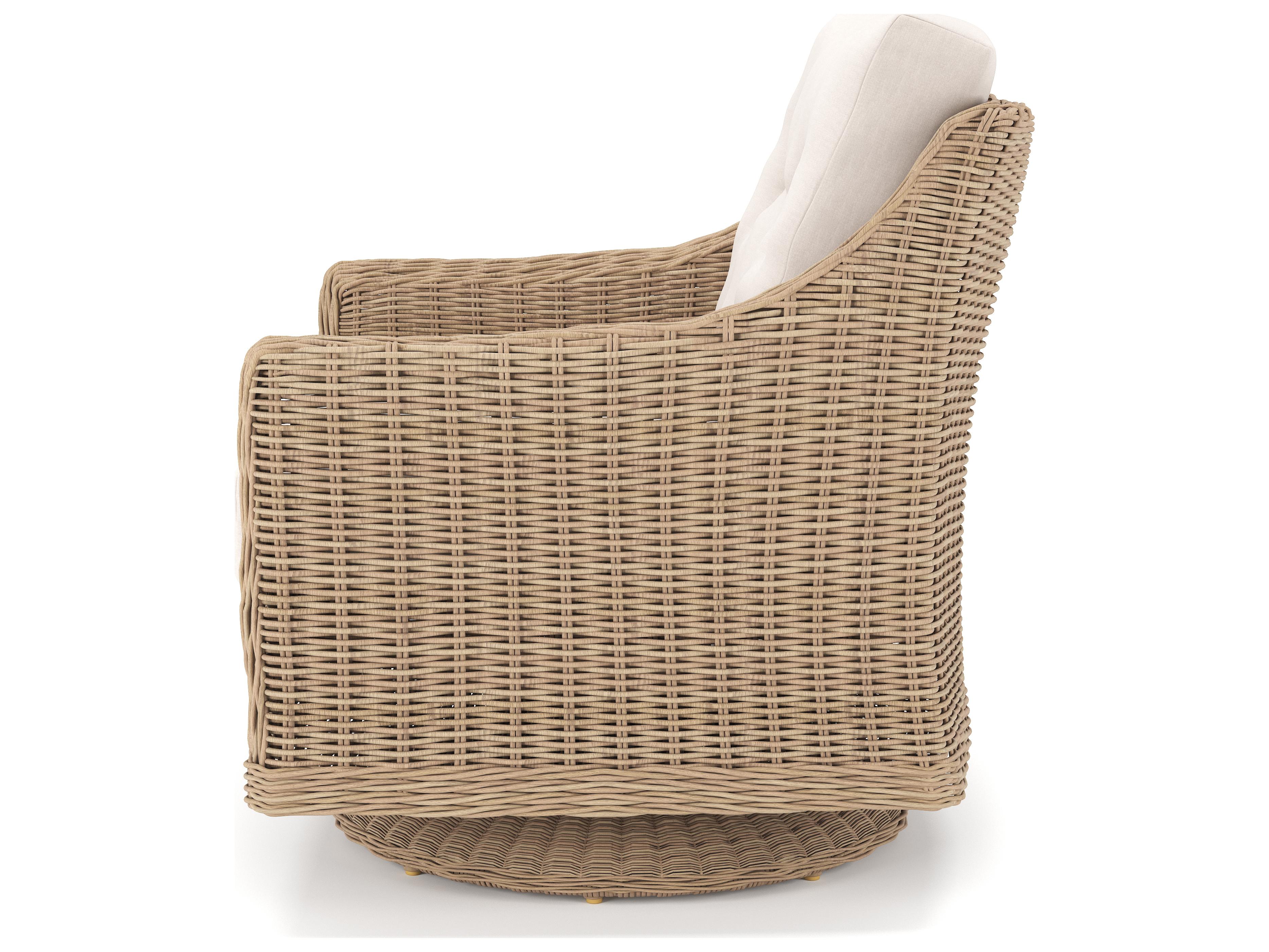 Forever Patio Carlisle Wicker Alabaster Swivel Rocker Lounge Chair