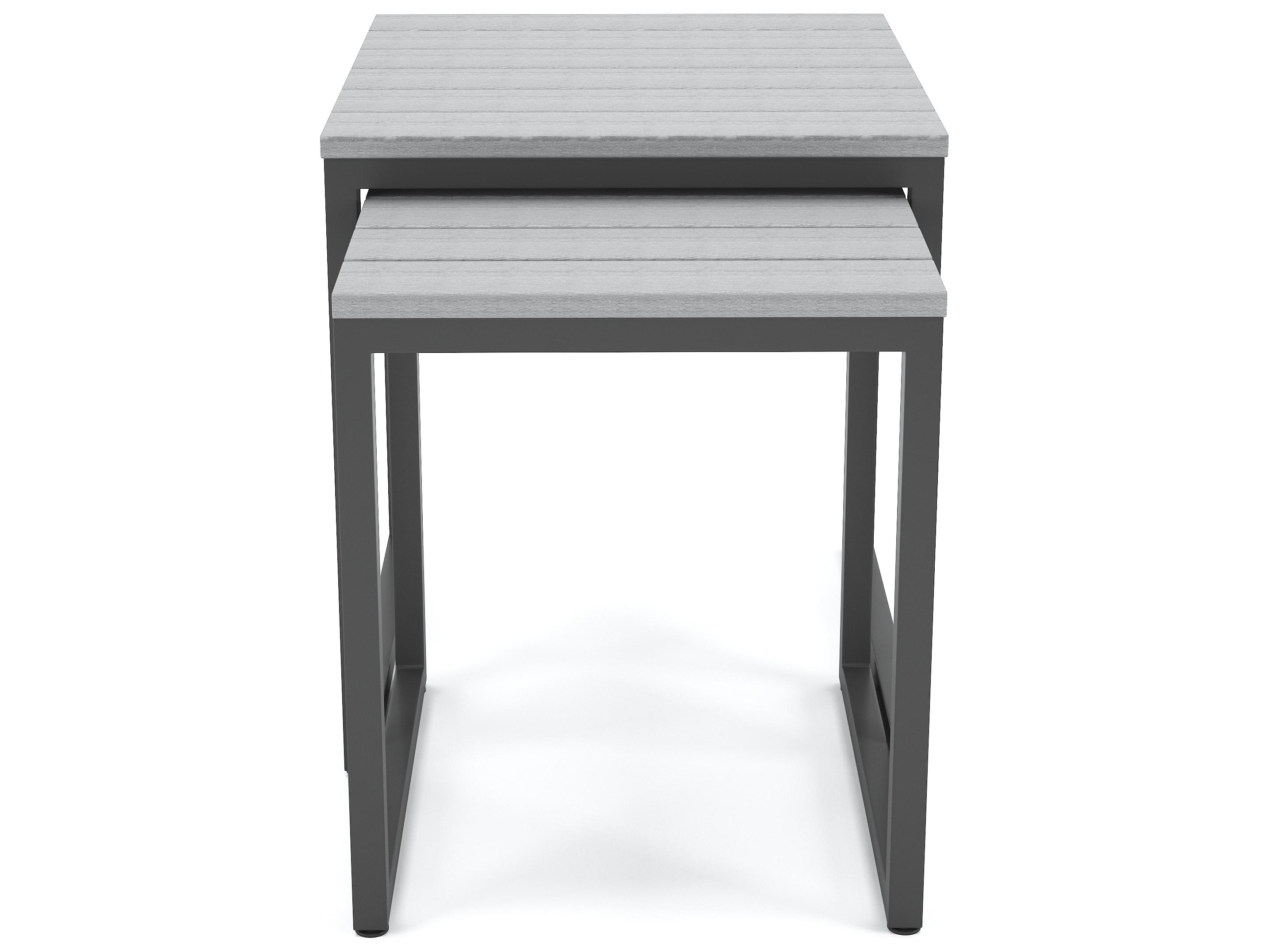 Forever Patio Hanover Slat Aluminum Brown Nesting Tables