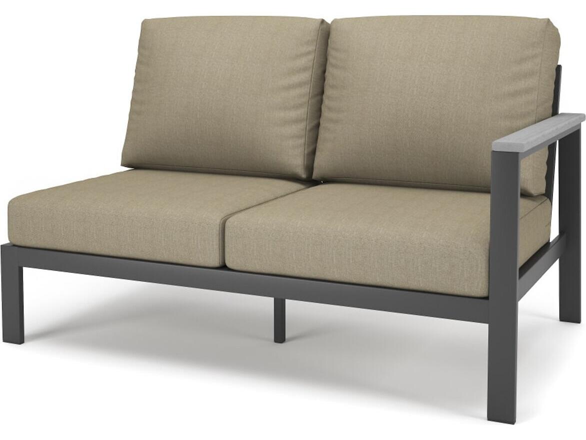 Forever Patio Hanover Slat Aluminum Right Arm Loveseat