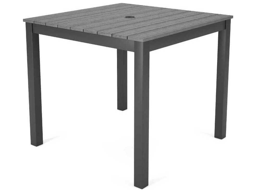 Forever Patio Ravello Dark Aluminum Square Duraboard Top Dining Table
