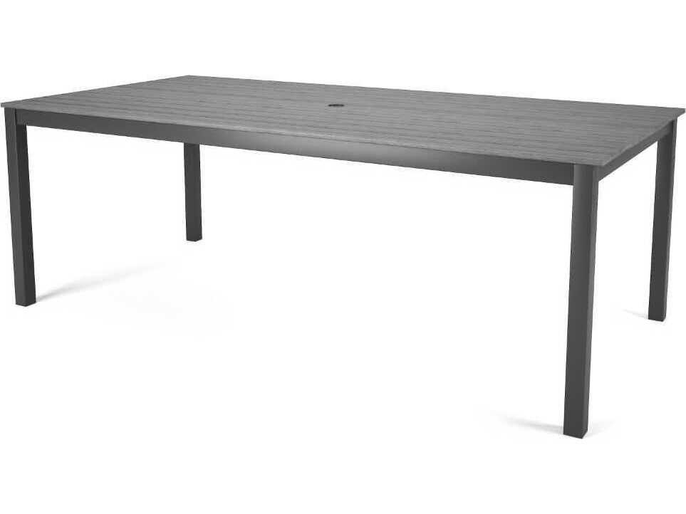 Forever Patio Ravello Dark Aluminum Rectangular Duraboard Top Dining Table
