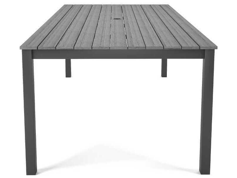 Forever Patio Ravello Dark Aluminum Rectangular Duraboard Top Dining Table
