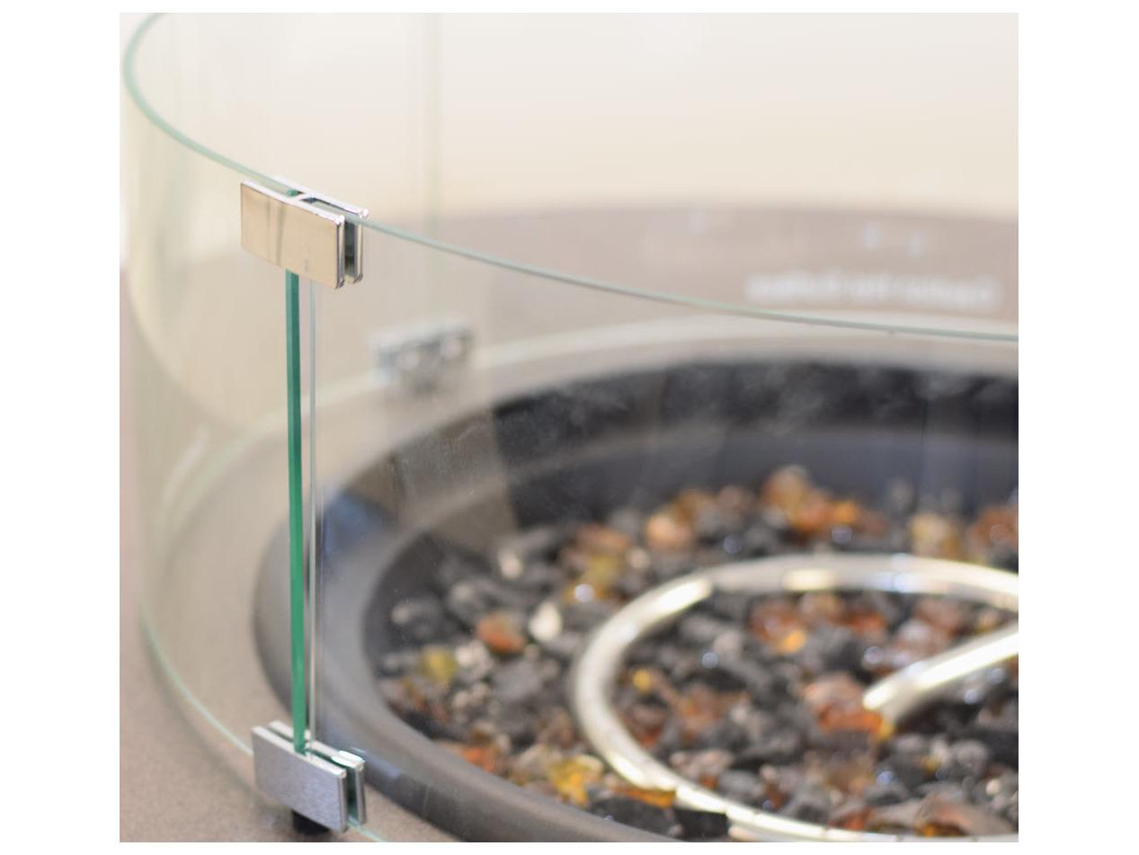 Forever Patio Universal Aluminum Black Round Fire Pit Table with Cal Sil Top