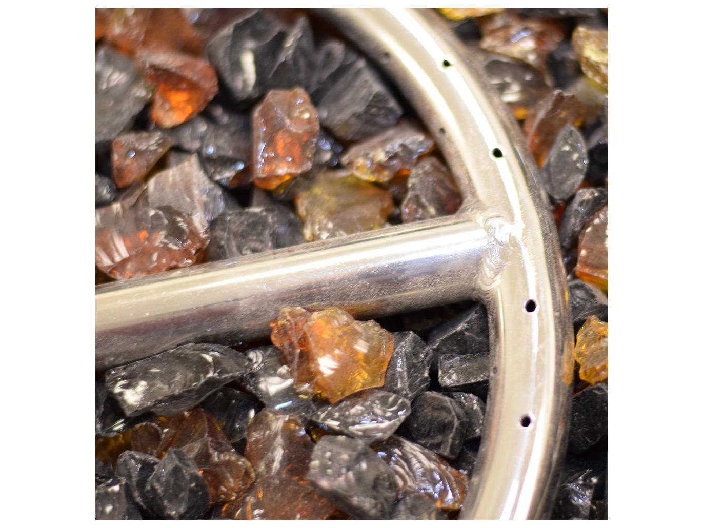 Forever Patio Universal Aluminum Black Round Fire Pit Table with Cal Sil Top