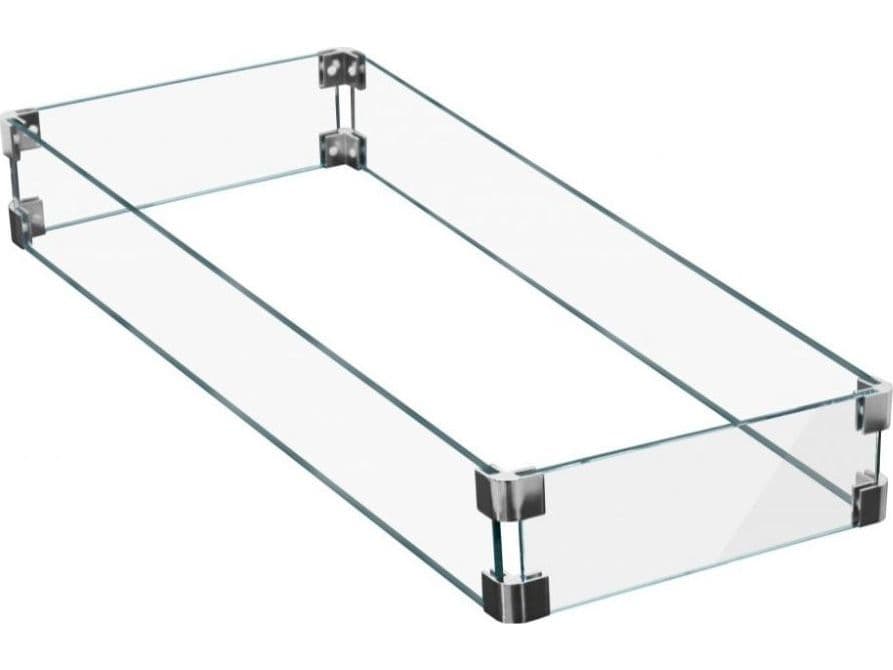 Forever Patio Universal Aluminum Black Rectangular Fire Pit Table with Cal Sil Top