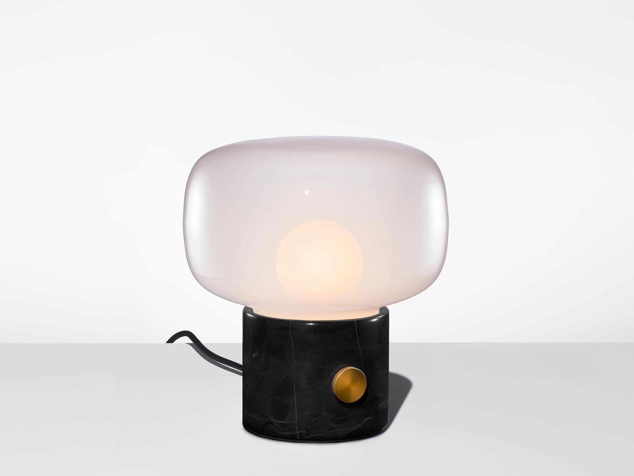 Niche Ionic Opaline Black Marble Table Lamp