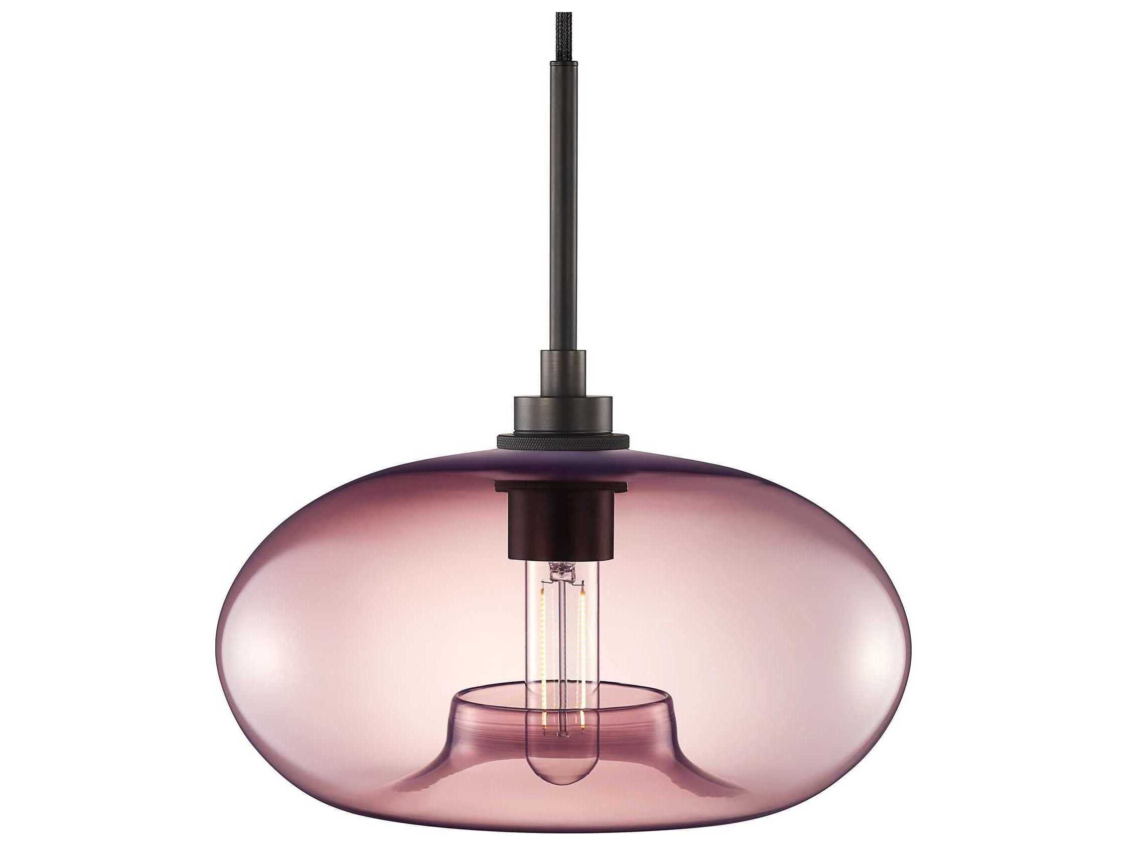 Niche Silica Aurora 1-Light Fig Pink Round Mini Pendant