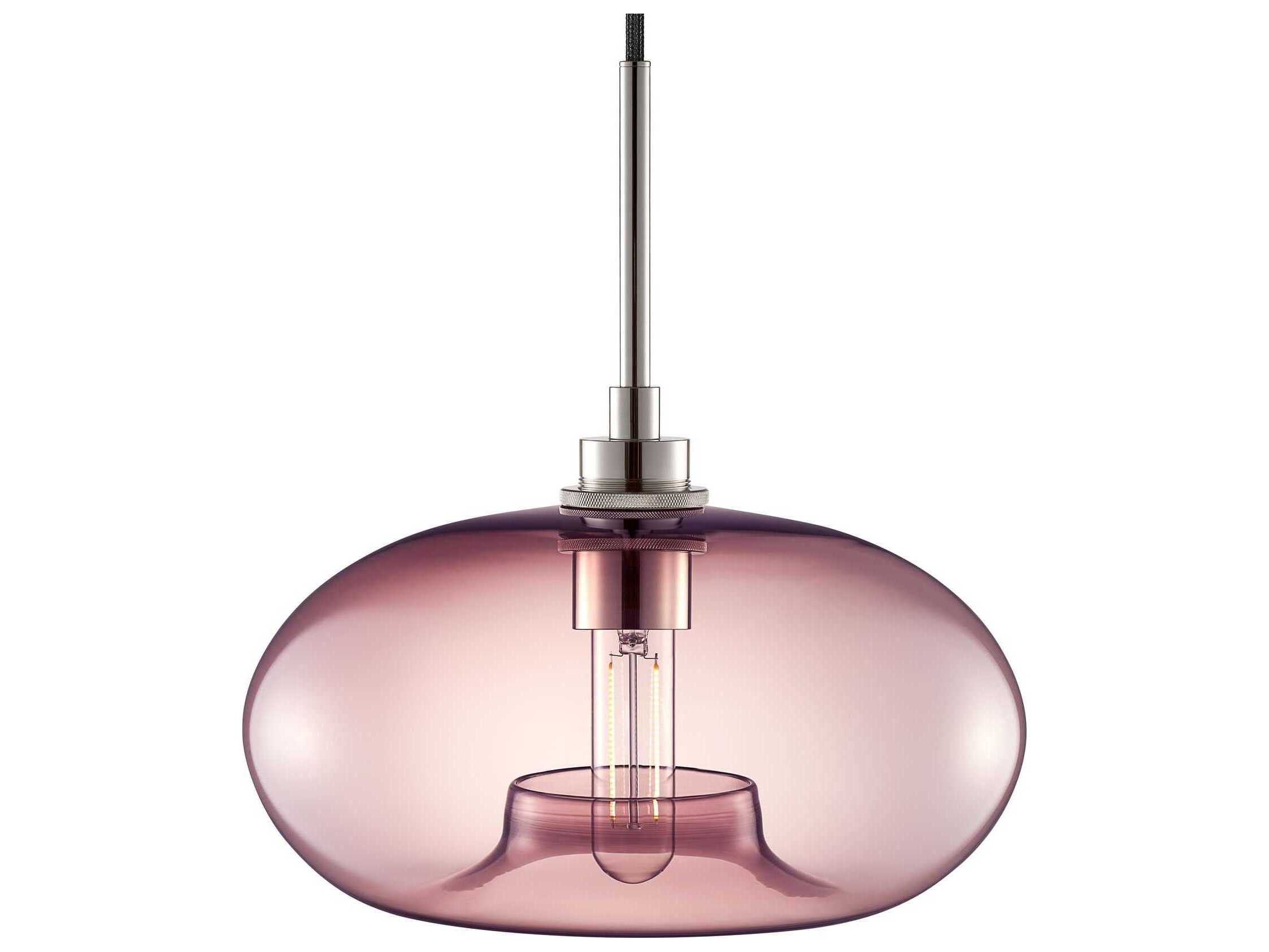 Niche Silica Aurora 1-Light Fig Pink Round Mini Pendant