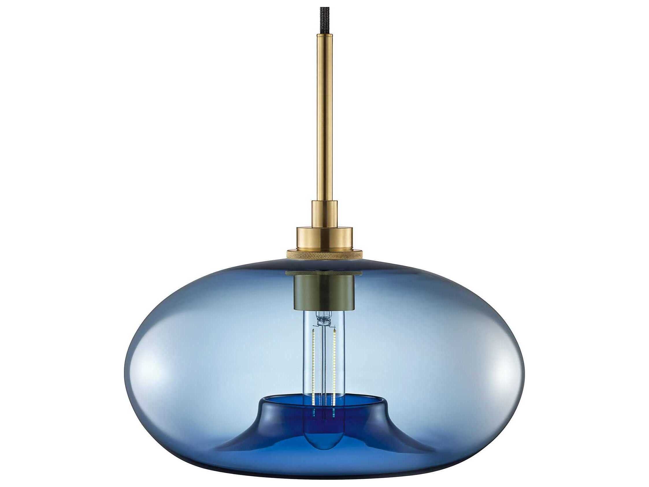 Niche Silica Aurora 1-Light Sapphire Blue Round Mini Pendant