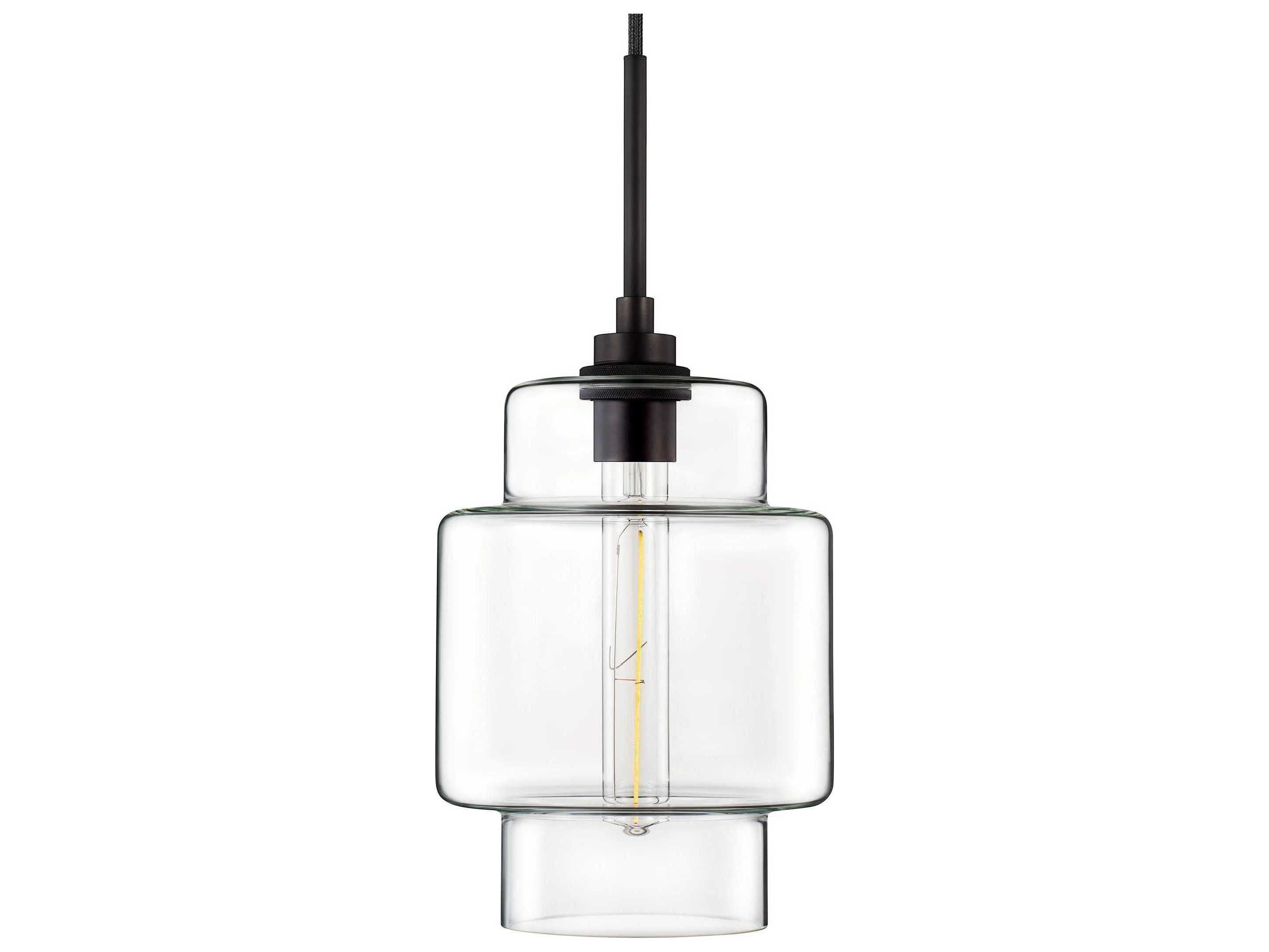 Niche Crystalline Axia 1-Light Clear Tiered Mini Pendant